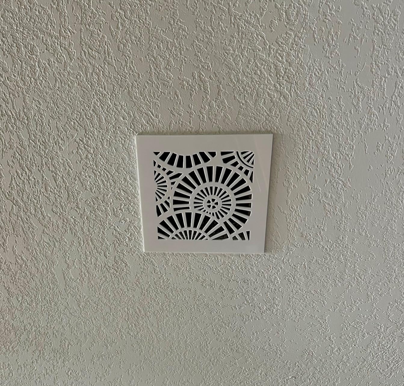 SABA Home Decor Air Vent Cover Grille - Acrylic Plexiglass 6 x 10 Duct Opening (8 x 12 Overall) White Finish Decorative Register Covers for Walls and Ceilings, Waterwheel customer photo 1