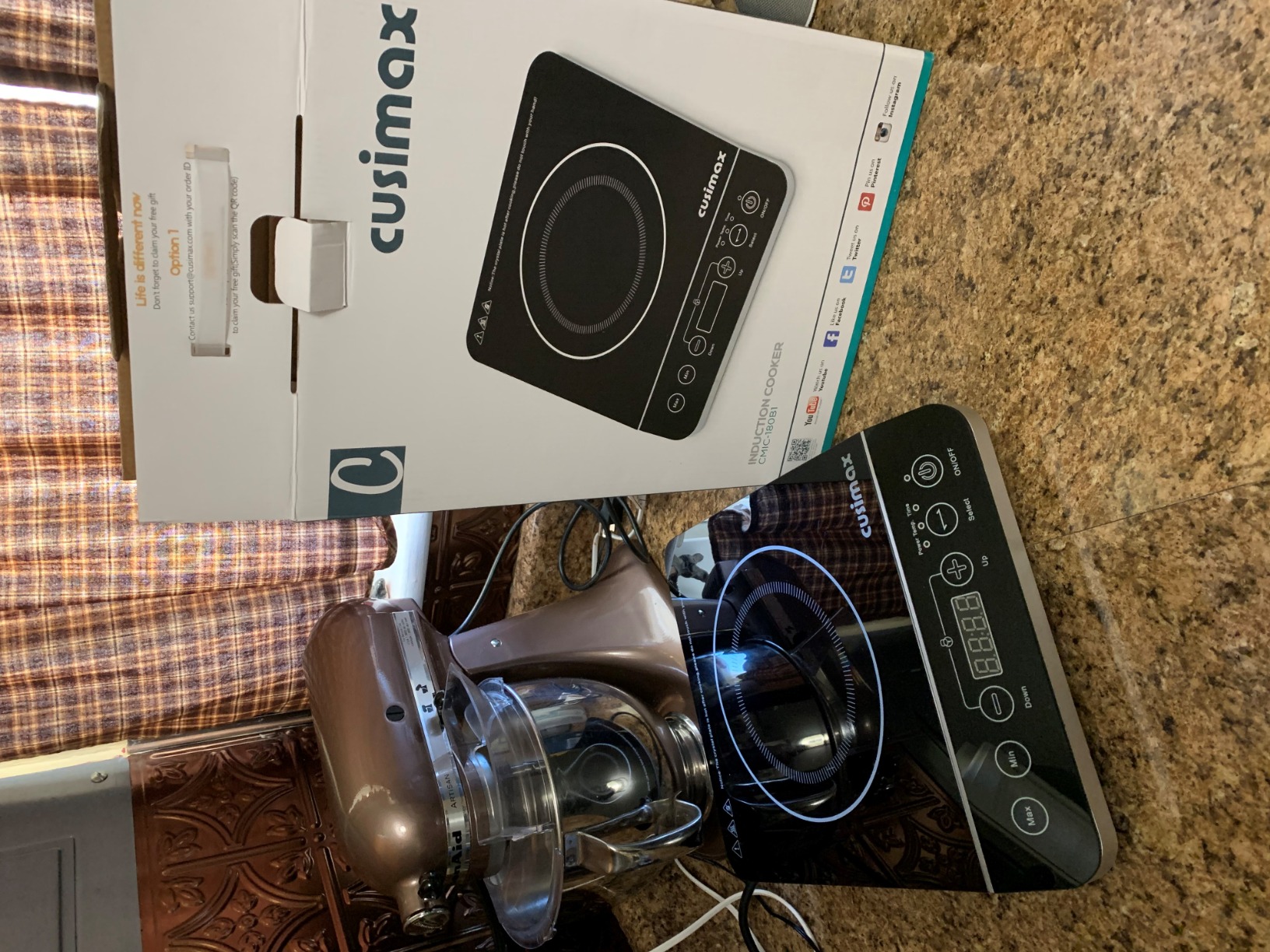Electric Burner Hot Plate for Cooking Cast Iron Single Stove, 1500W Portable Burner with Adjustable Temperature, Works with All Cookware, Non-Slip Rubber Feet, Stainless Steel Easy Cleanup customer photo 1