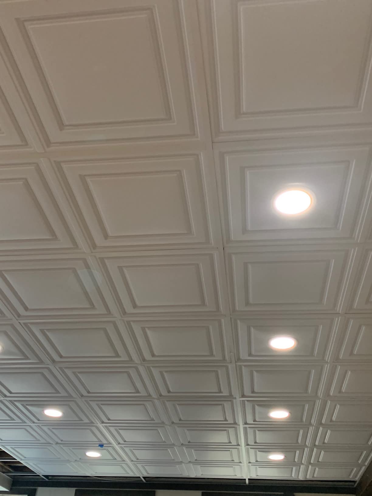 Ceilume 12 pc Stratford Ultra-Thin Feather-Light 2x4 Lay in Ceiling Tiles - for Use in 1