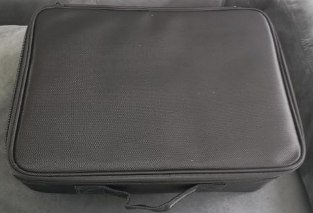 gzcz Large Capacity Travel Makeup Train Case, Professional Cosmetic Bags for Women, Portable Makeup Brush Bag Organizer Storage with Adjustable Dividers and Shoulder Strap customer photo 1