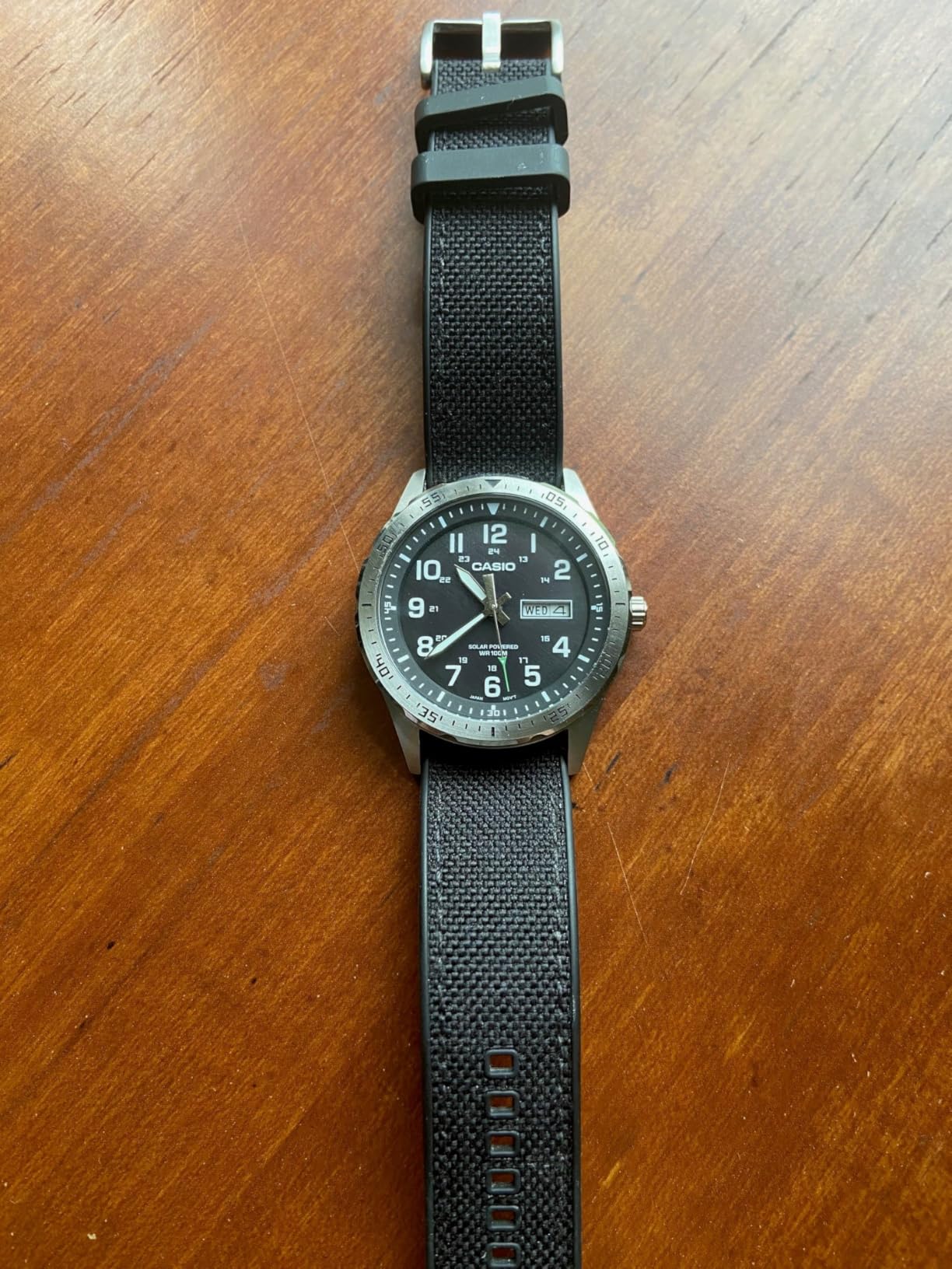Casio MTPS120L Series Unisex Analog Watch - Solar Powered, 100M WR, Military Styling, Stainless Steel Case customer photo 2