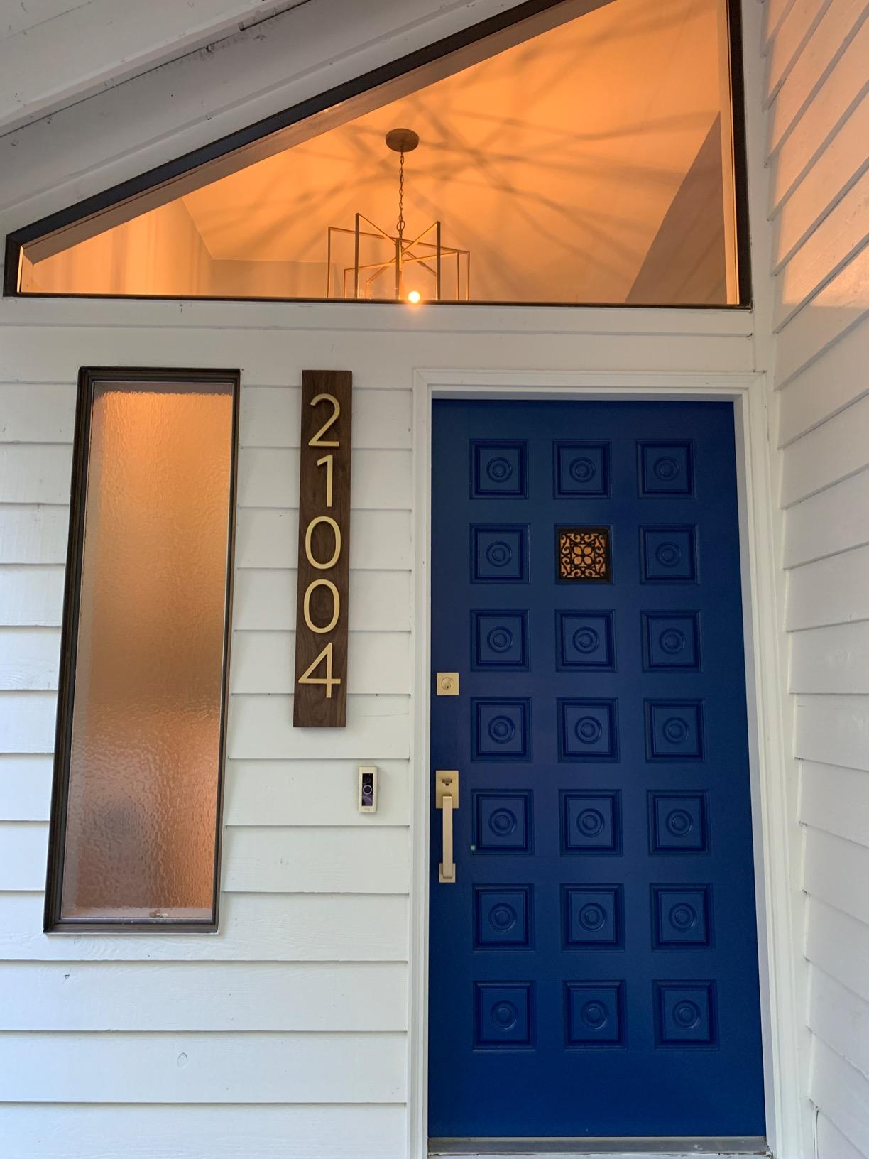 Emtek 4820 Baden Right Handed Single Cylinder Keyed Entry Brass Modern Handleset, Satin Brass Finish customer photo 2