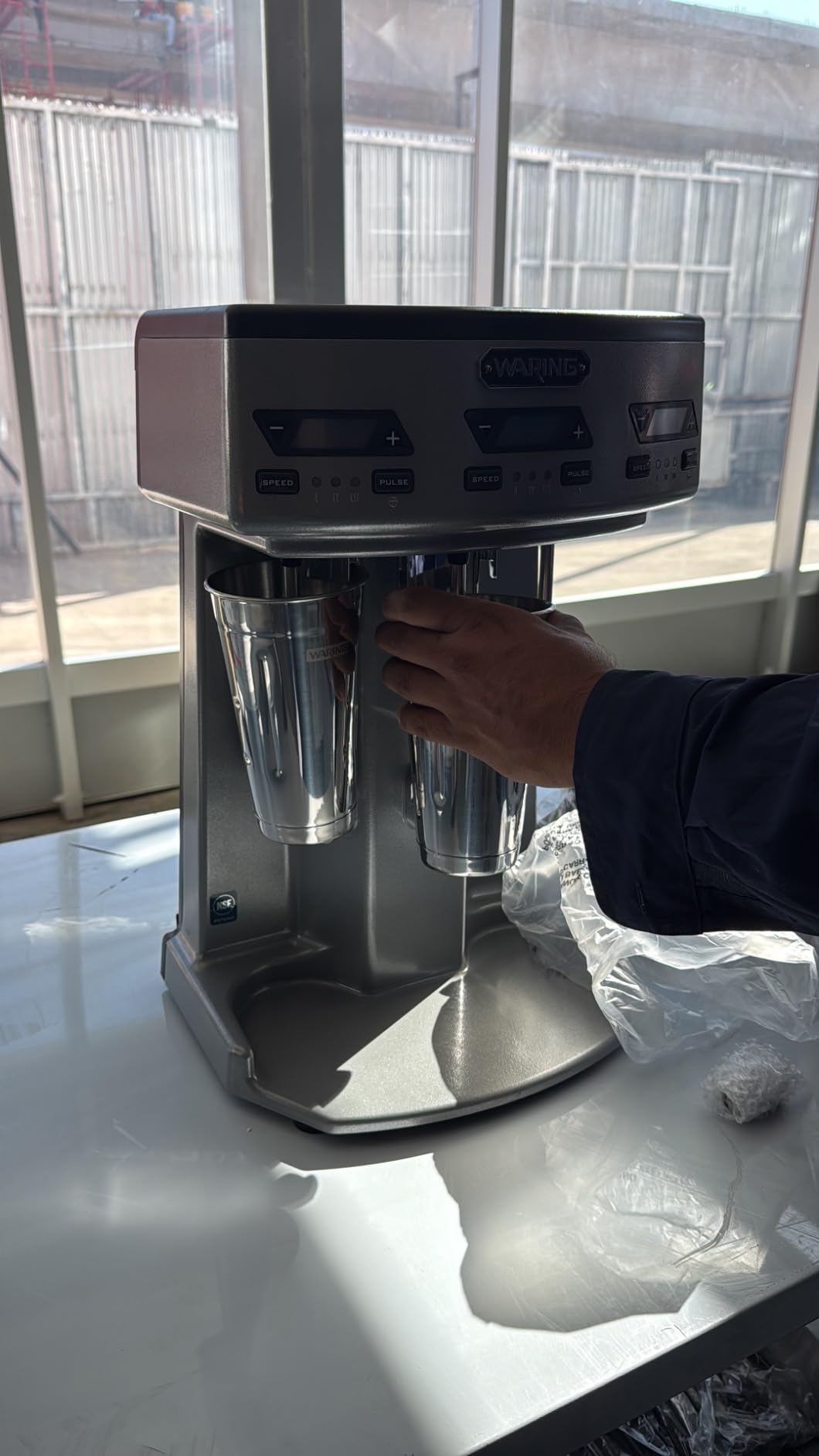 Waring Heavy-Duty Triple Spindle Drink Mixer | 3 Independent 1 Horsepower Motors with Digital Display, Milkshake Maker Machine for Ice Cream Shops customer photo 1