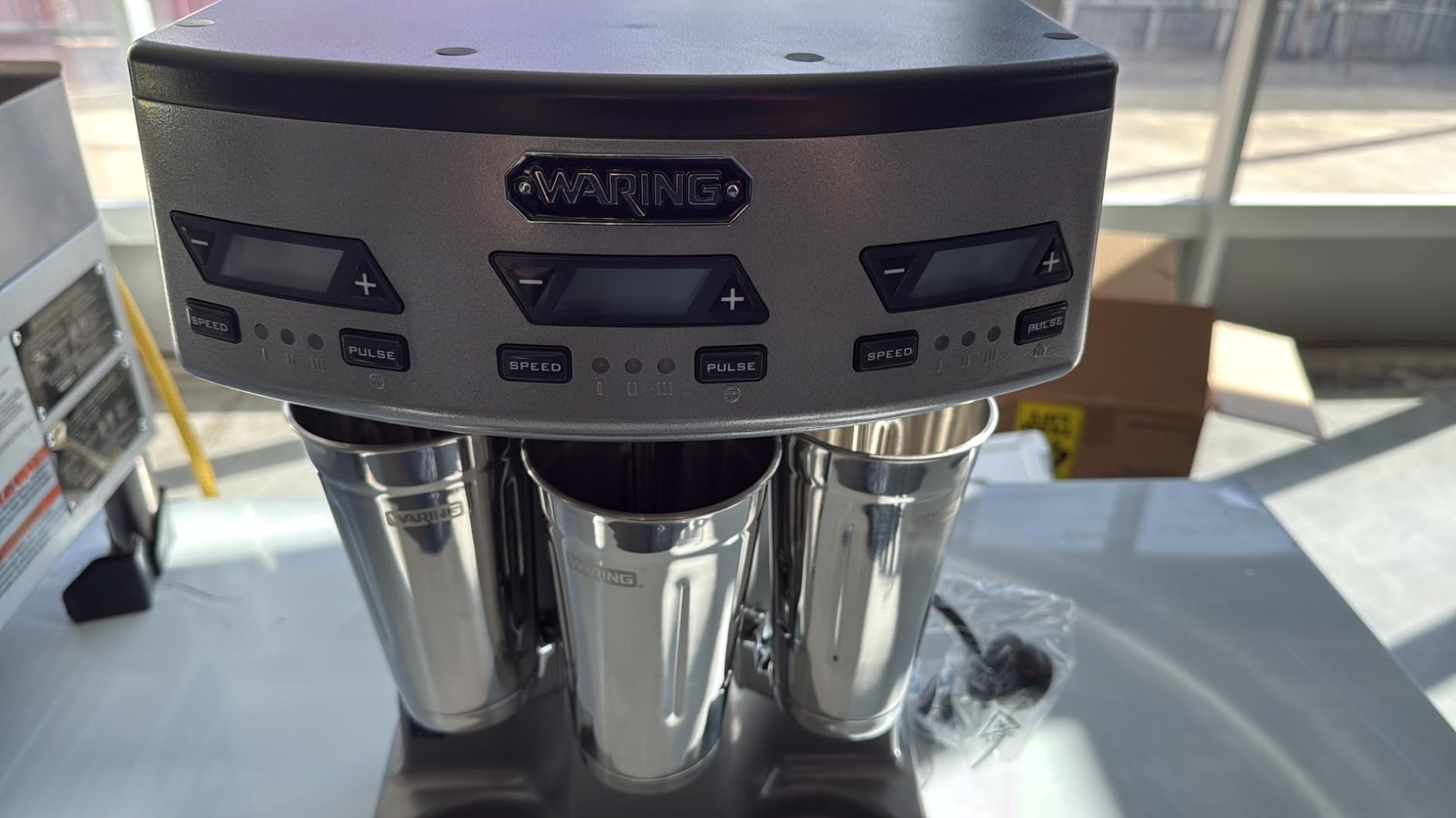 Waring Heavy-Duty Triple Spindle Drink Mixer | 3 Independent 1 Horsepower Motors with Digital Display, Milkshake Maker Machine for Ice Cream Shops customer photo 2