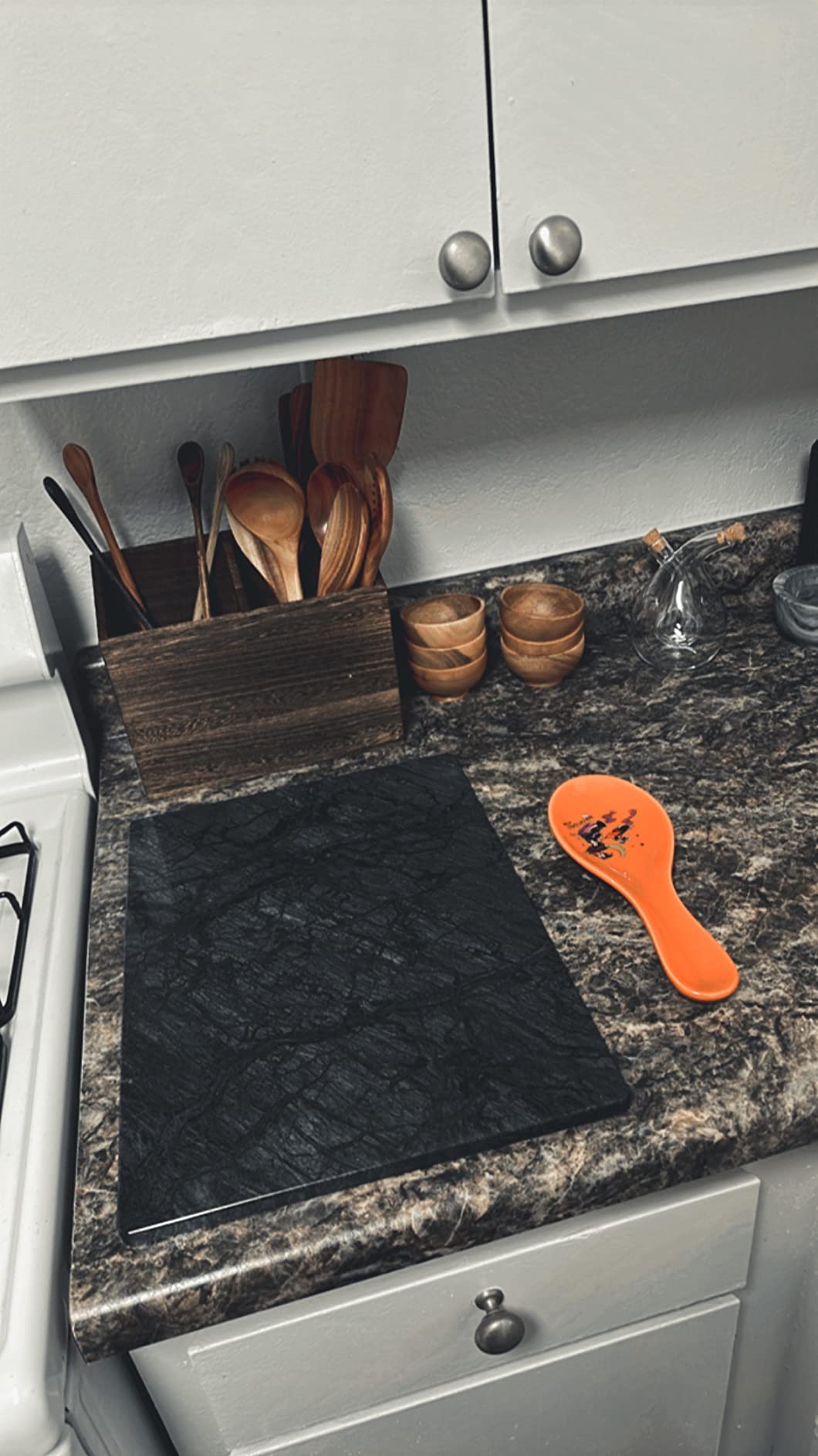 Marble Cutting Board For Kitchen 16x12 Inch Green Stone Cutting Board Marble Pastry Board For Baking, Cheese, Charcuterie, Chocolate customer photo 1