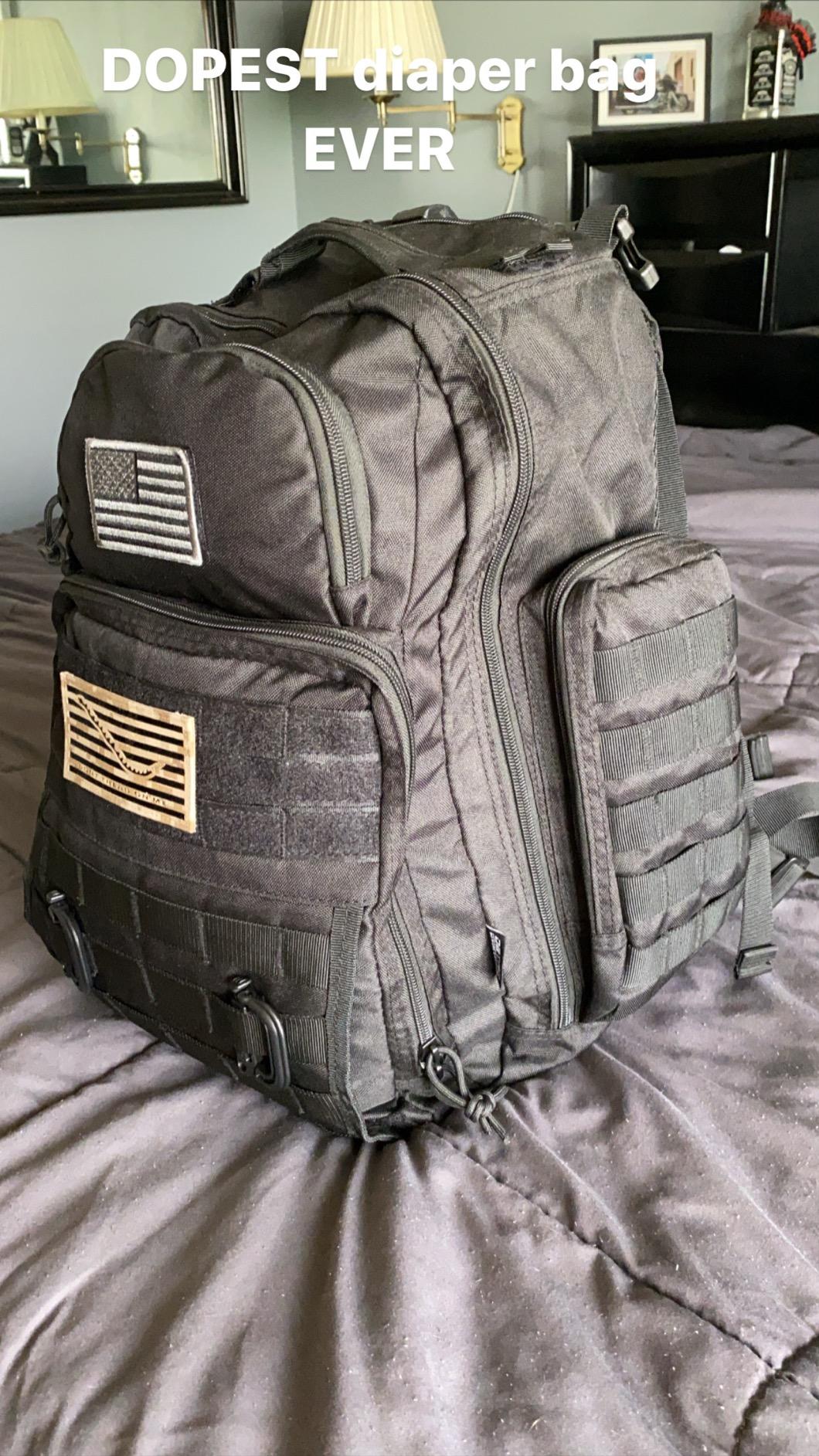 Diaper Bag Backpack for Dad, DBTAC Large Baby Nappy Bag for Men w/Changing Mat, Insulated+Wipe Pockets, Stroller Straps, Grey customer photo 2