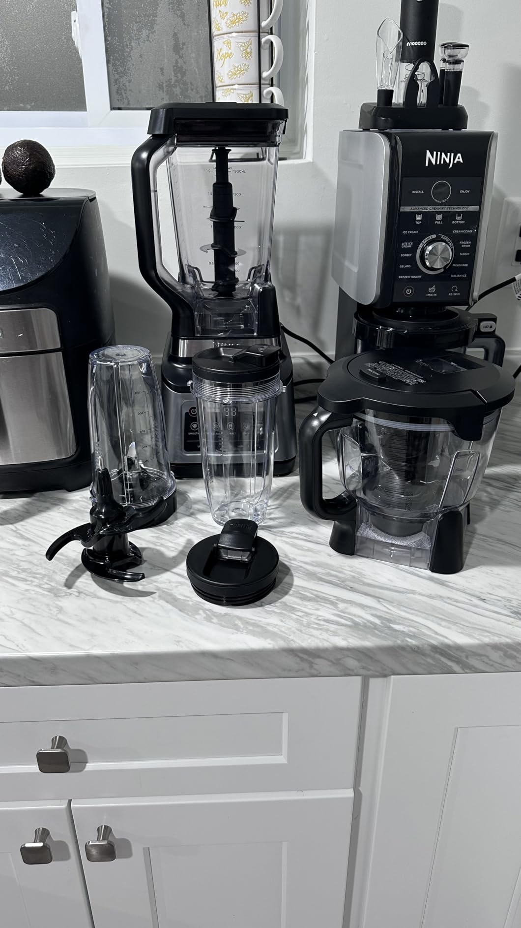 Ninja BN801 Professional Plus Kitchen System, 1400 WP, 5 Functions for Smoothies, Chopping, Dough & More with Auto IQ, 72-oz.* Blender Pitcher, 64-oz. Processor Bowl, (2) 24-oz. To-Go Cups, Grey | 1400-Peak-Watt Motor, 72-Oz Pitcher, 64-Oz Processor, 2×24-Oz To-Go Cups, 5 Auto-Iq Presets customer photo 1