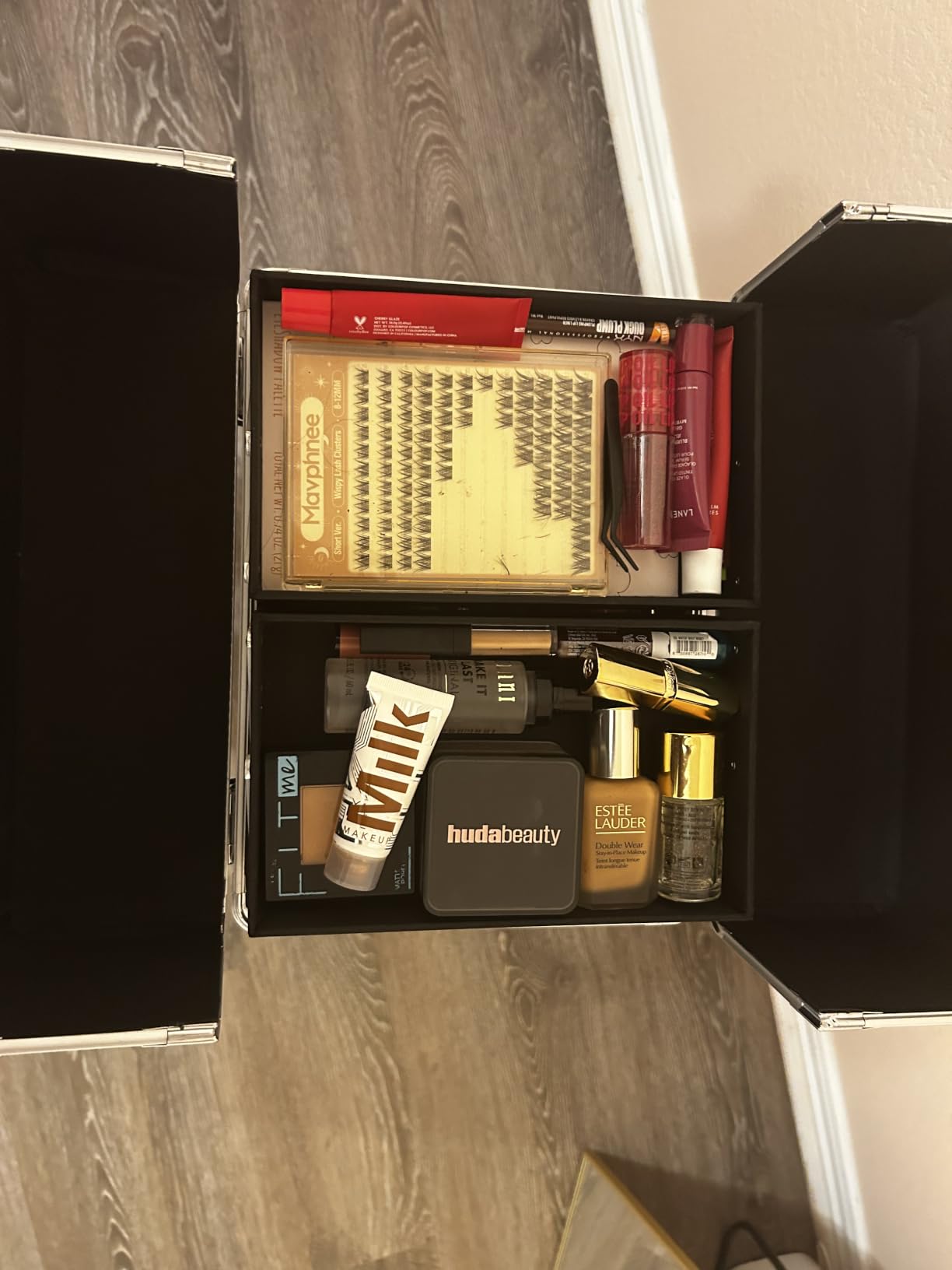 Stagiant Rolling Makeup Case Cosmetology Case on Wheels 4 in 1 Large Cosmetic Organizer Train Case Makeup Travel Case with Key Swivel Wheels customer photo 2