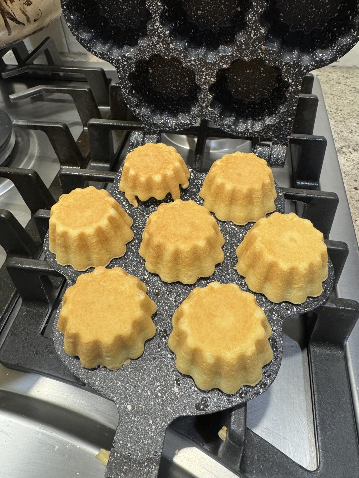 Mini Muffins Open Pies Cookie Maker Non-stick Coating Granite Stone Cookies Pastry customer photo 1