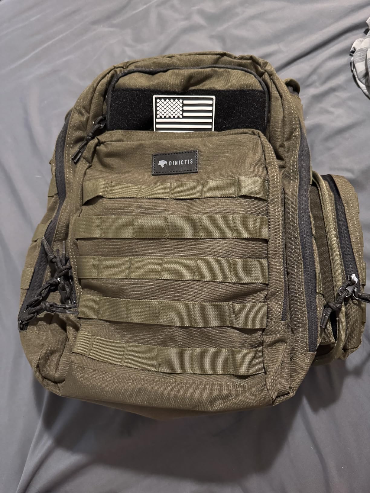 Dad Diaper Bag Backpack with Diaper Changing Mat - Tropical Black | Military Style, MOLLE Webbing, Waterproof Pouch, Baby Wipes Pocket, Insulated Bottle Pockets customer photo 2
