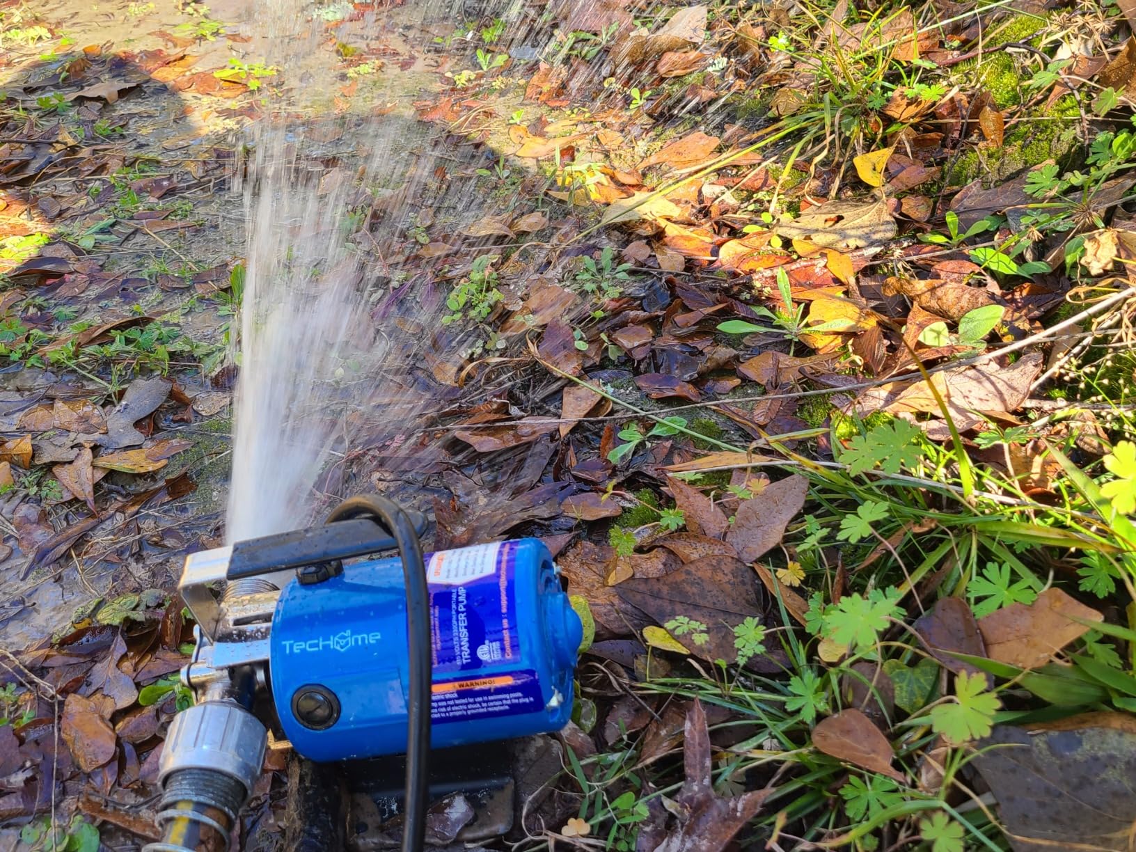 TecHome Water Pump Water Transfer Pump, 115V Electric Garden Hose Pump. | 1/10HP 330GPH, with Suction Hose Kit. customer photo 1