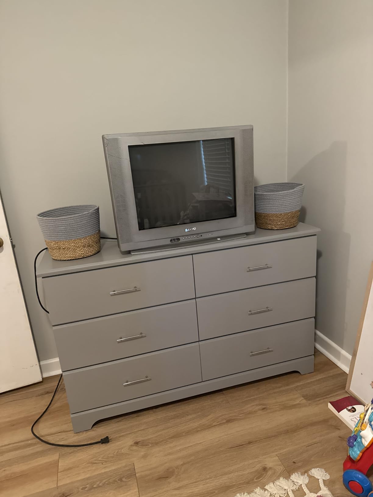 Storkcraft Brookside 2 Drawer Changing Table Dresser (White) - GREENGUARD Gold Certified Baby Dresser with Changing Table Top, Includes Interlocking Drawer System customer photo 1