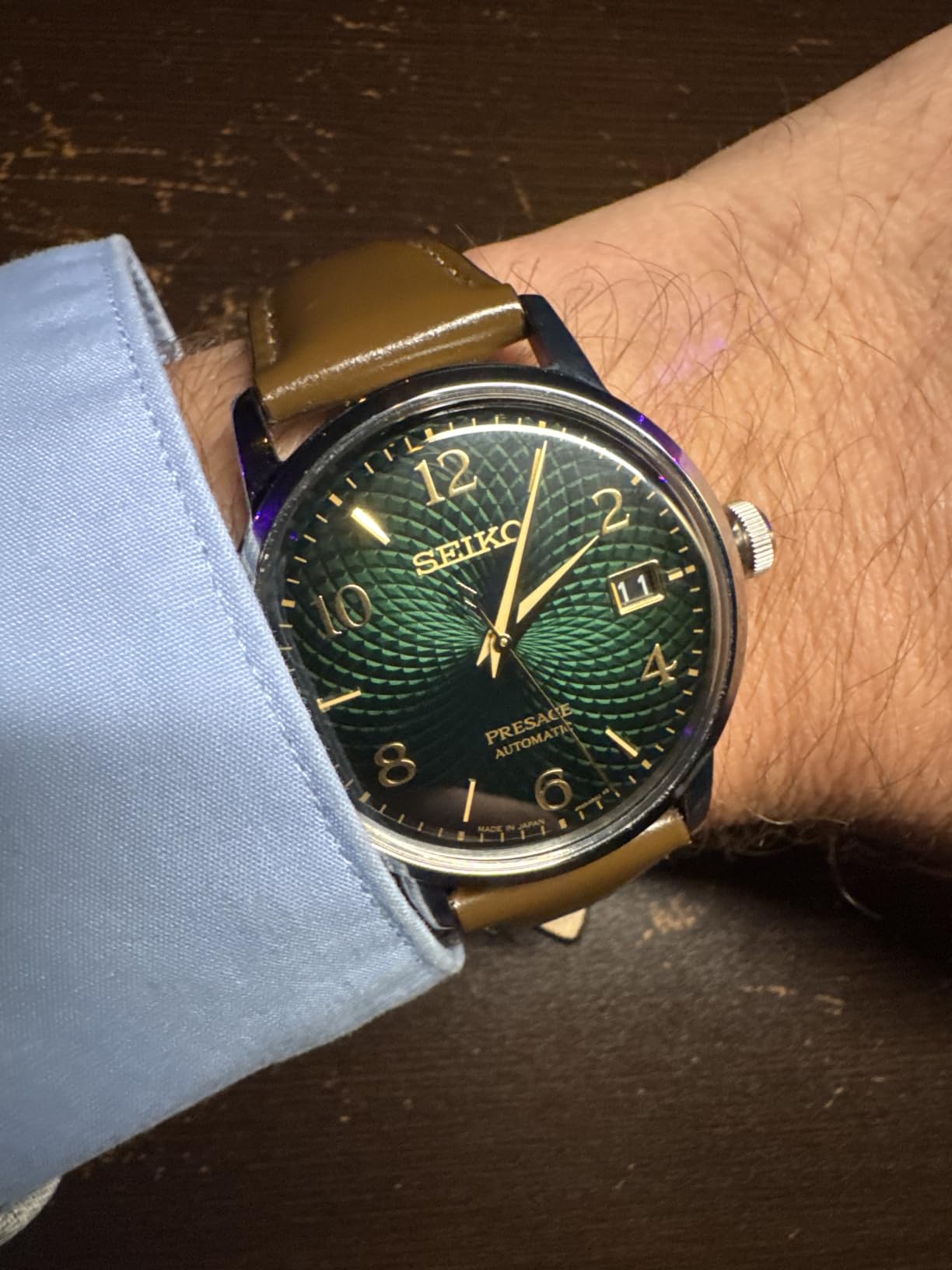 SEIKO Automatic Watch for Men - Presage Cocktail Time - Patterned with Golden Numerals and Date Calendar, 50m Water-Resistant customer photo 2
