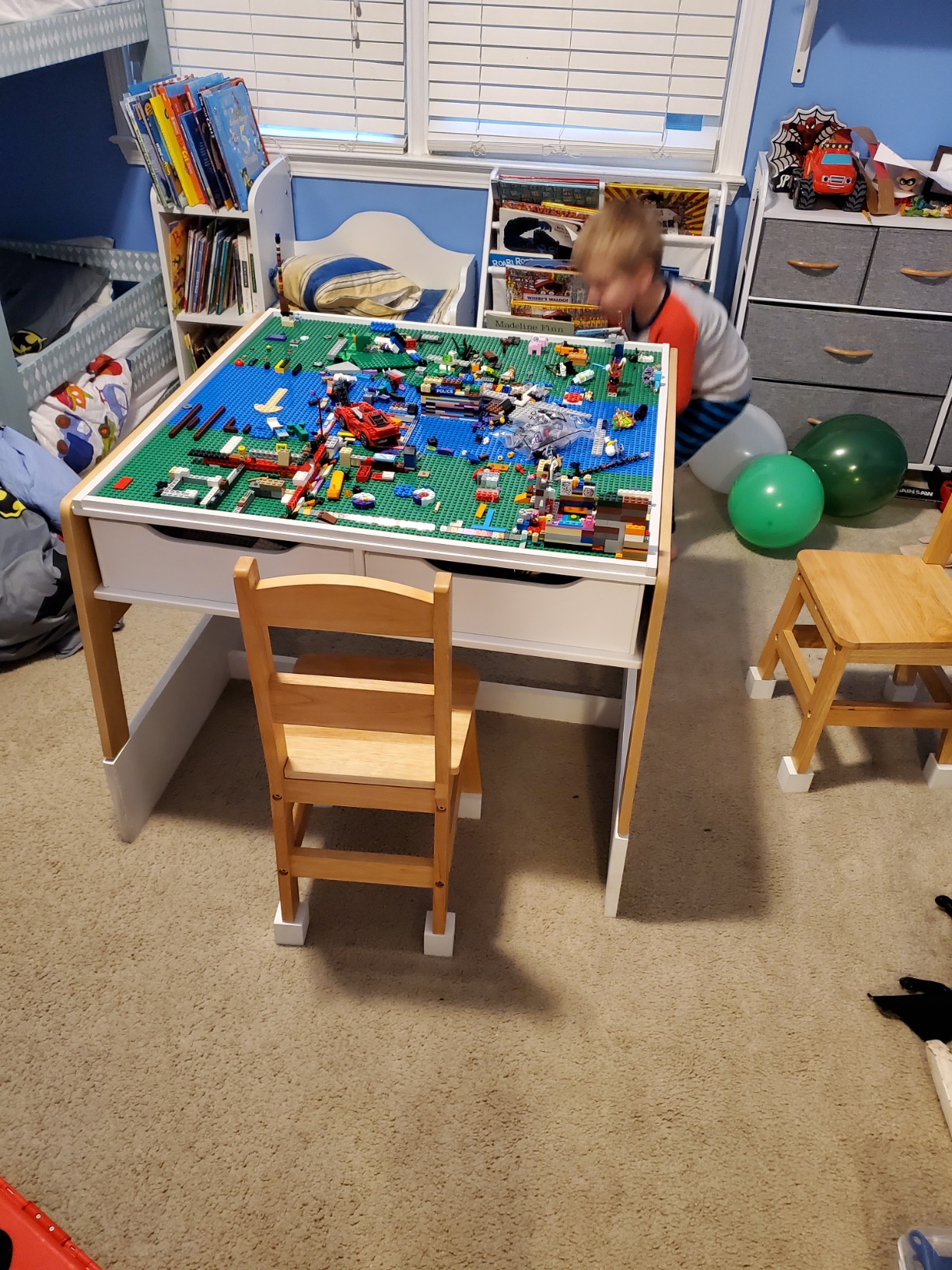 Melissa & Doug Kids Furniture Wooden Art & Activity Table with Bins Wooden Kids Activity Table, with Storage customer photo 2