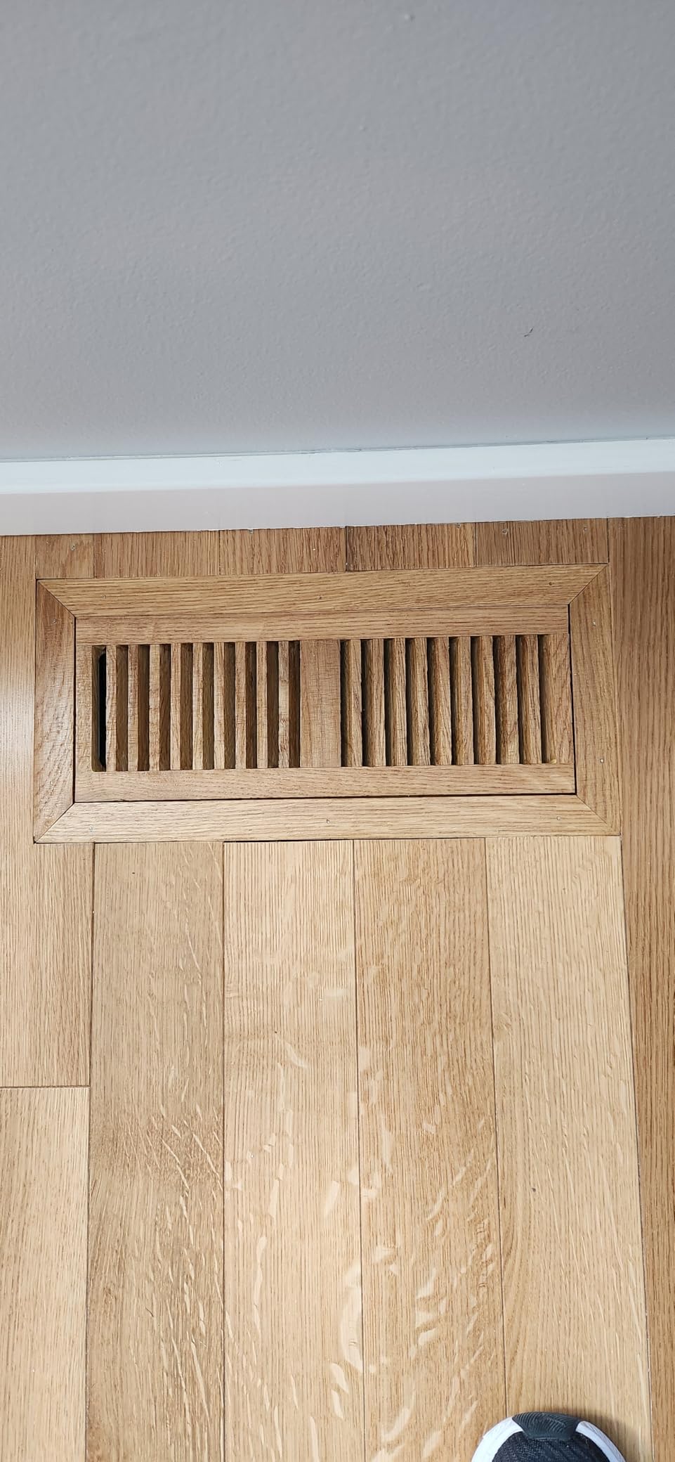 Red Oak Flush Mount Floor Register, 4X12 Inch, with Damper, Unfinished customer photo 2