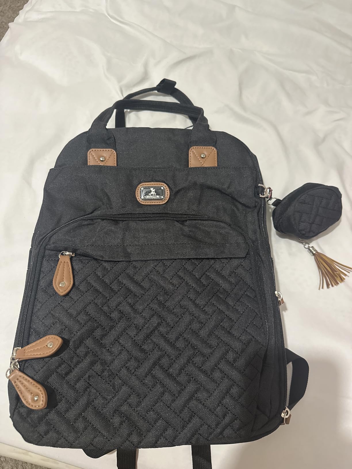 Dikaslon Diaper Bag Backpack with Portable Changing Pad, Waterproof Large Baby Bags Travel Baby Diaper Bags customer photo 2