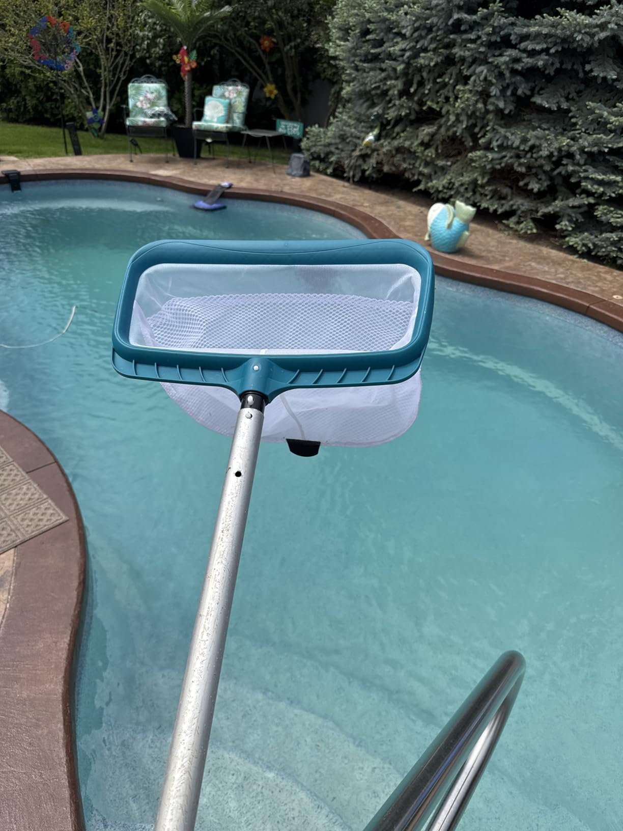 Pool Skimmer Leaf Rake Net, Fine Mesh Deep Nylon Bag (Pole Not Included) | 17.5