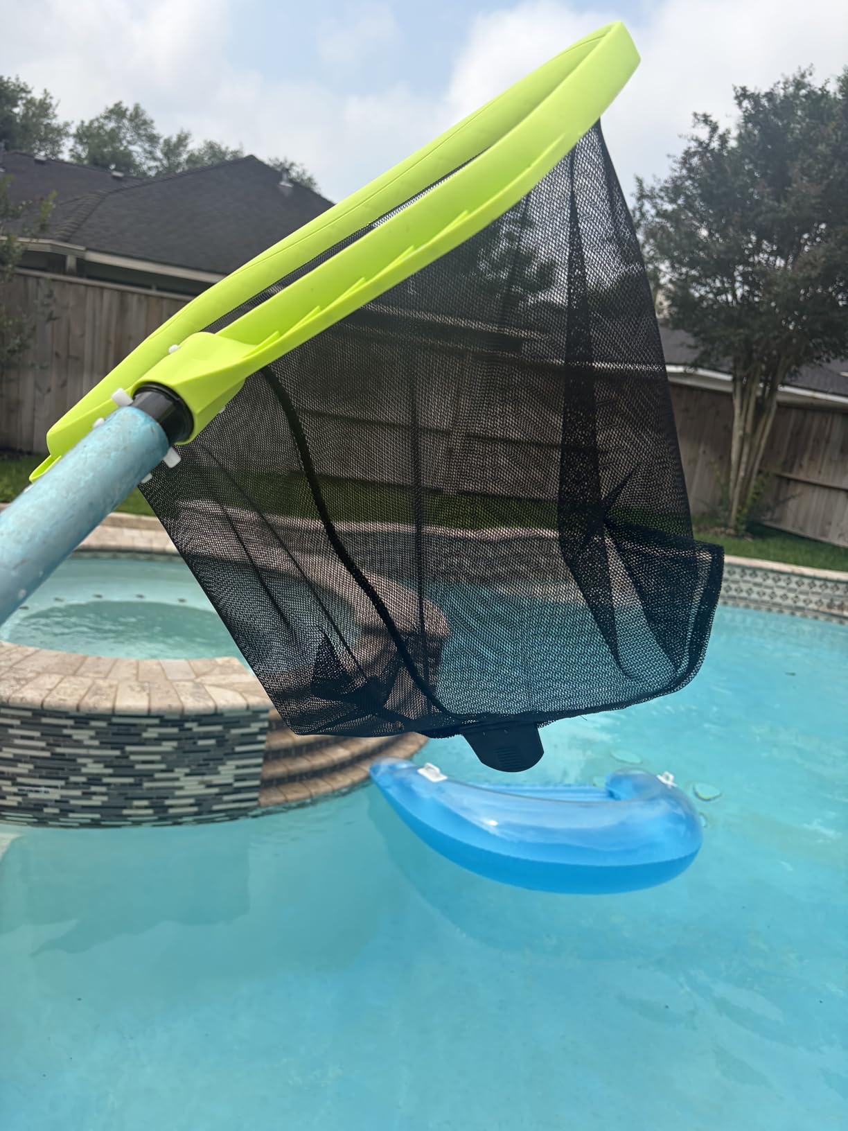 Swimming Pool Leaf Skimmer Net, Reinforced Frame Deep Rake Net customer photo 1