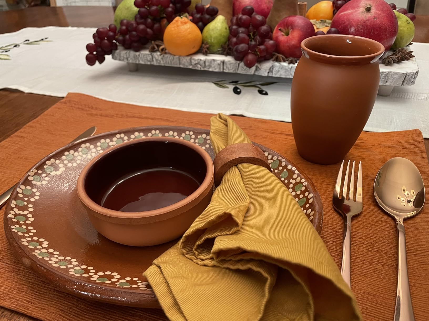 Hakan Hitit Clay Bowl Set of 6, Terracotta 4.5-inch Bowls, 8.5 Oz Glazed Inside Ancient Pottery, Turkish Clay Yogurt Pots, Earthenware for Mexican Dishes, 6 Pcs, 250 cc customer photo 2