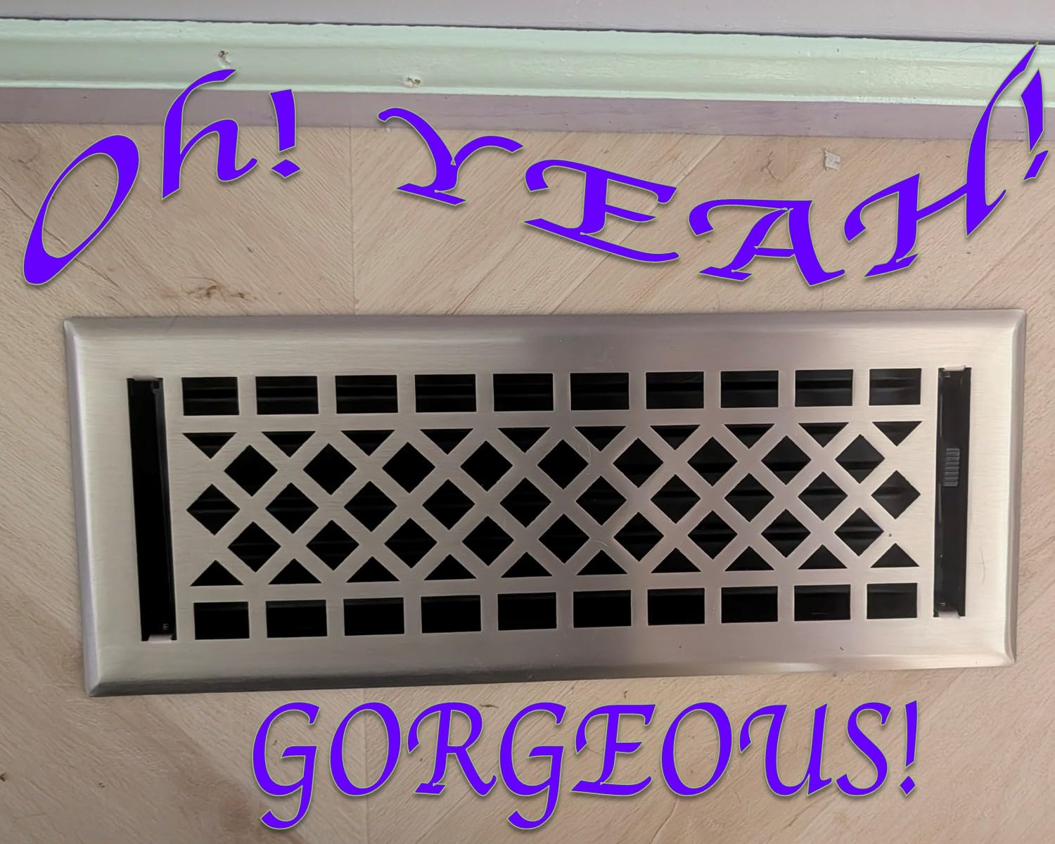 Empire Register Co, Steel Floor Register - 4x10 inch, Art & Craft Design, Textured Black Finish, Heavy Duty Walkable Steel Floor Vents, Metal Damper Attached Air Vents for Home Floor only customer photo 1