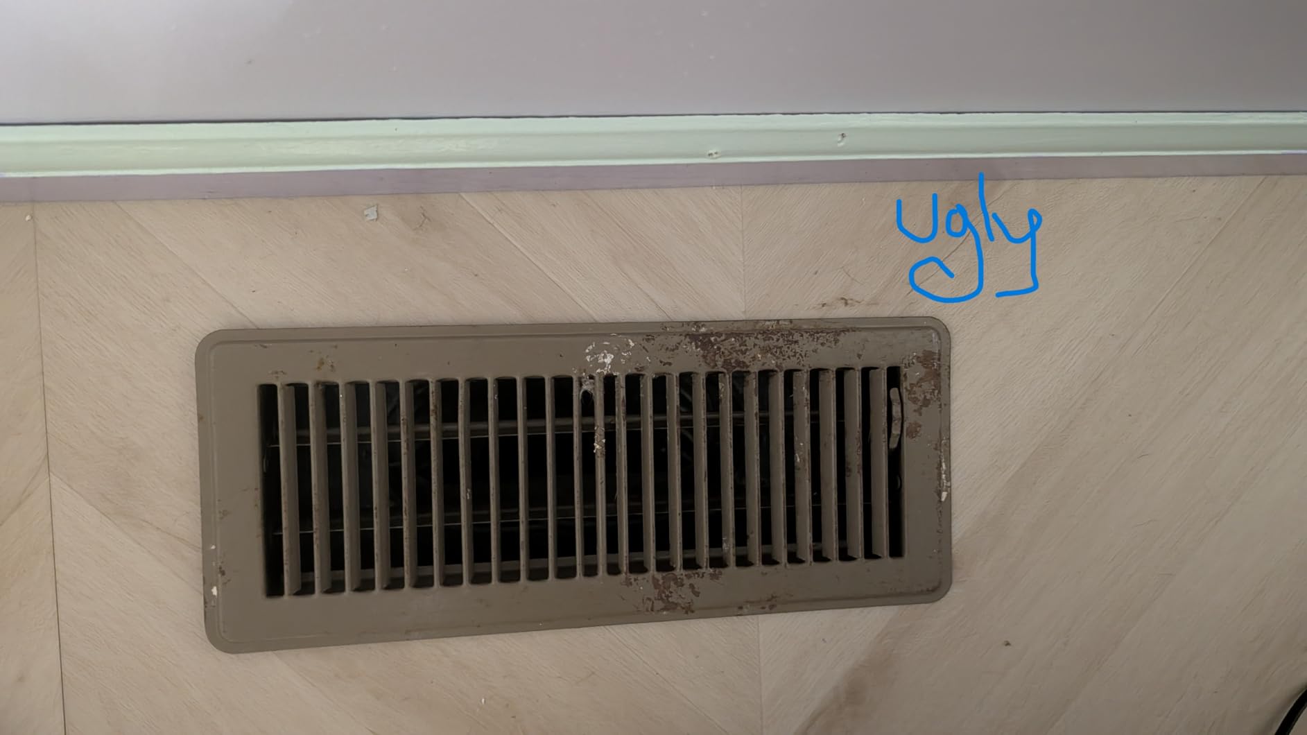 Empire Register Co, Steel Floor Register - 4x10 inch, Art & Craft Design, Textured Black Finish, Heavy Duty Walkable Steel Floor Vents, Metal Damper Attached Air Vents for Home Floor only customer photo 2