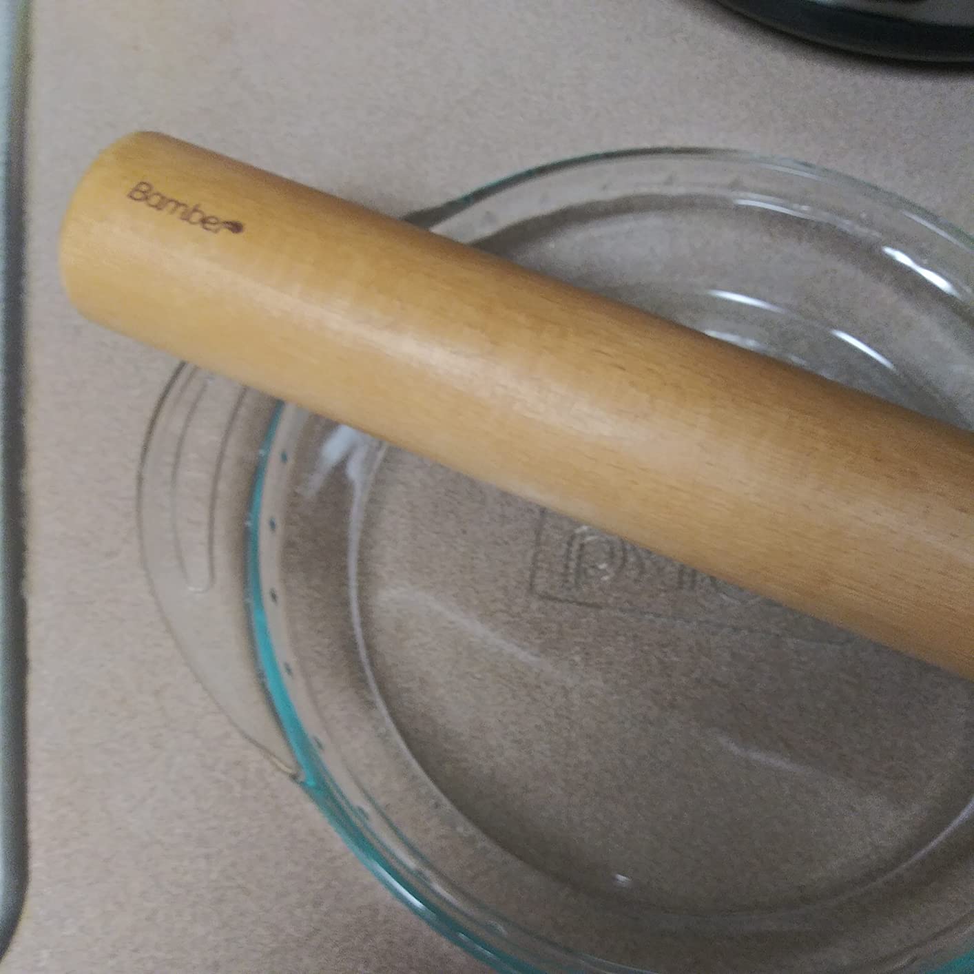 Bamber Wood French Rolling Pin for Baking Small Wooden Rolling Dowel Stick Dough Roller for Cookie Dumpling Pastry Pizza Tortilla, 13.4'' by 1.2'' customer photo 1