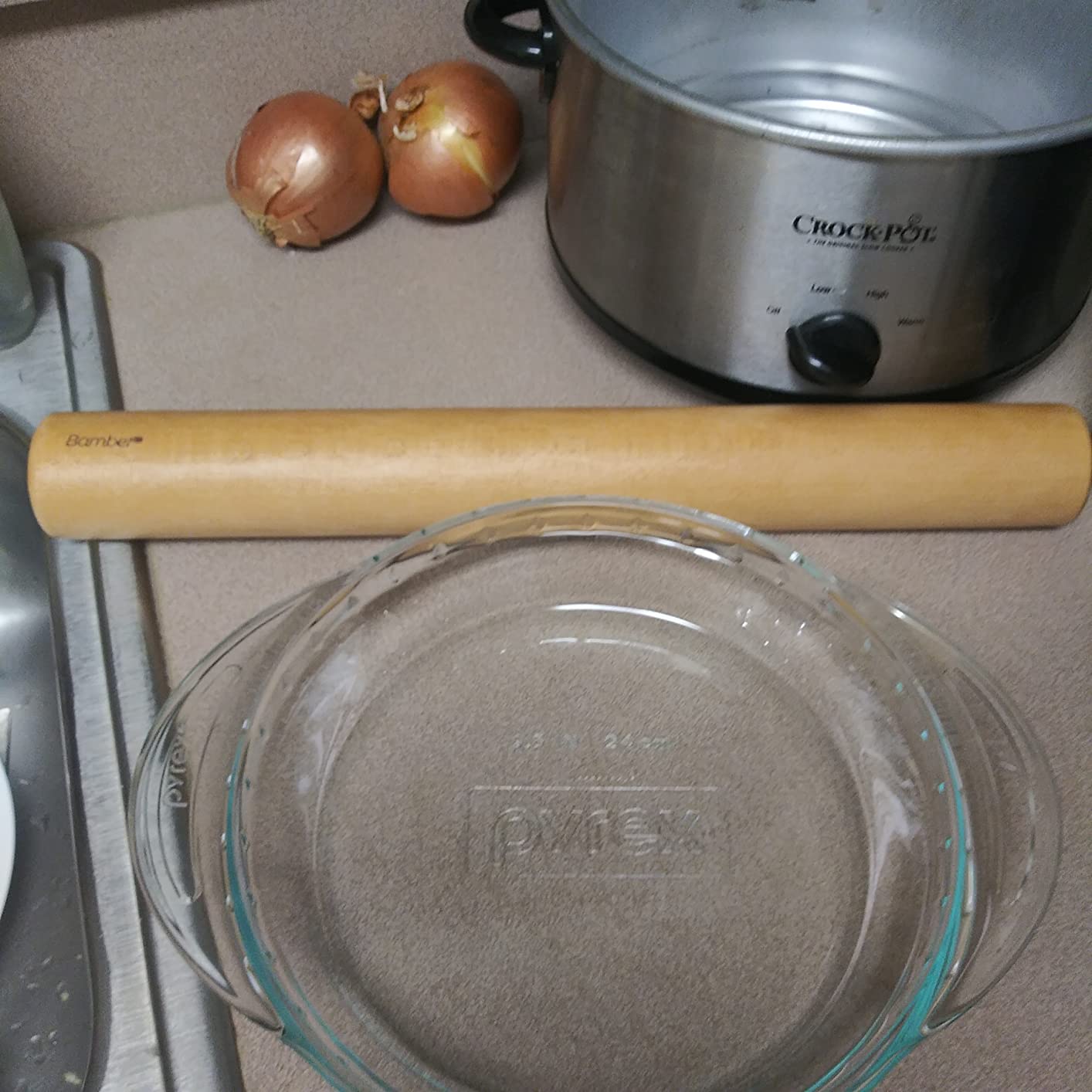 Bamber Wood French Rolling Pin for Baking Small Wooden Rolling Dowel Stick Dough Roller for Cookie Dumpling Pastry Pizza Tortilla, 13.4'' by 1.2'' customer photo 2