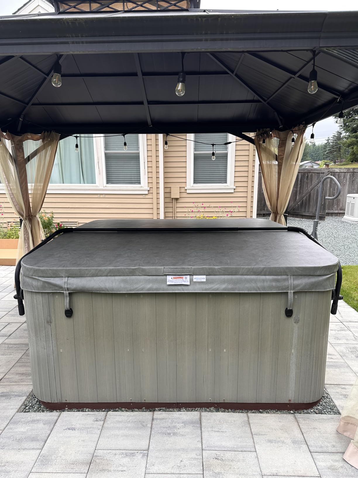 Custom-Made Hot Tub and Spa Cover Replacement | High-Density EPS Foam Insulation | HydroTex 600D or Marine Vinyl | Any Shape and Size up to 96 x 96 in. | 5-Year Warranty customer photo 1