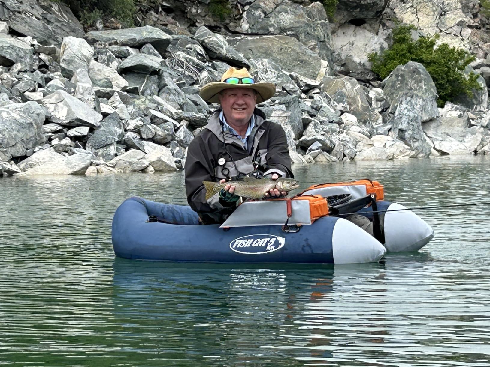 OUTCAST SPORTING GEAR Fish Cat 5 Max Fishing Outdoor Recreation Vinyl Boston 300 Lbs U-Boat Shape Float Tube customer photo 1