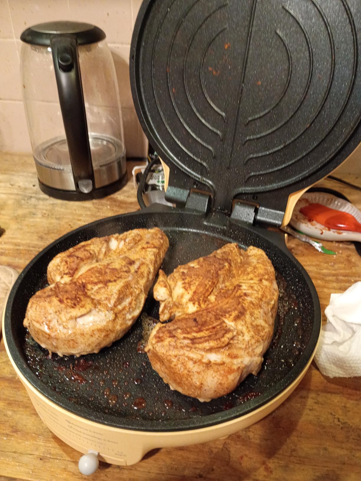Bear 11.8'' 1500W Electric Smokeless Indoor Grill with Adjustable Temp, Quesadilla Maker Nonstick Pan for Breakfast, Lunch, Dinner customer photo 2