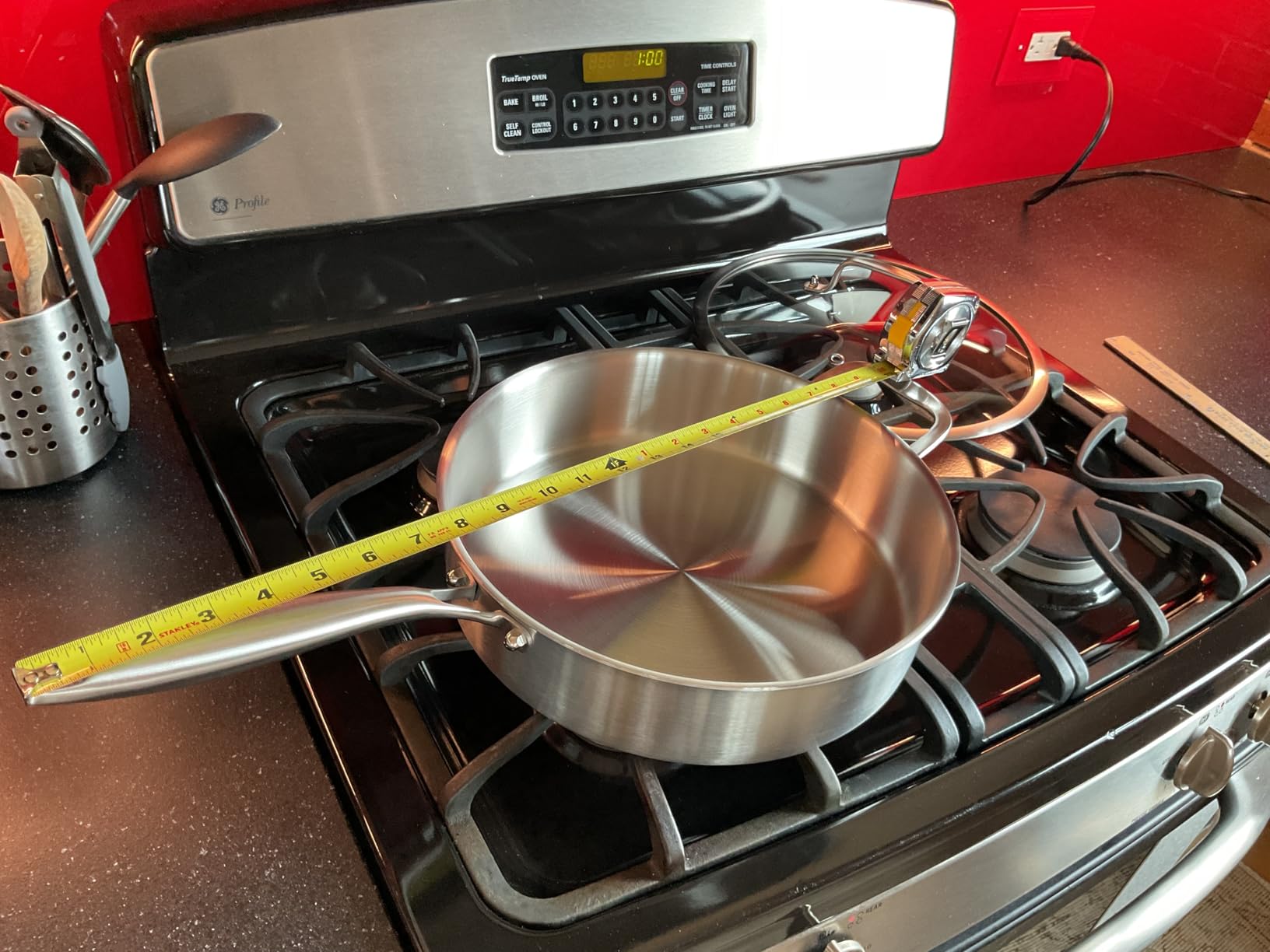 LOLYKITCH 6-Quart Large Frying Pan with Lid | 12 Inch | Detachable Handle | Tri-Ply Stainless Steel | Hybrid Nonstick Ceramic Coated | Deep Skillet | Saute Pan for Family Meals | Induction Oven-Safe customer photo 2