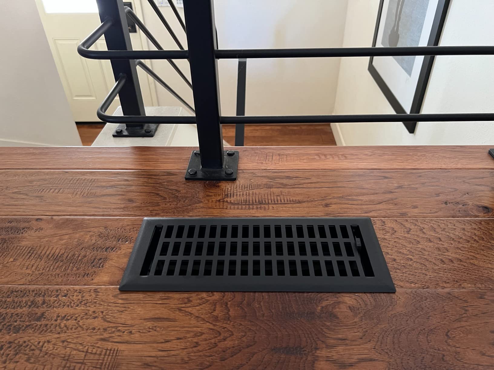 Empire Register Co, Premium Home Vent Covers - 4x12 inch, Modern Contemporary Design, White Finish, Heavy Duty Air Flow Direction Floor Registers, Metal Damper Attached customer photo 2