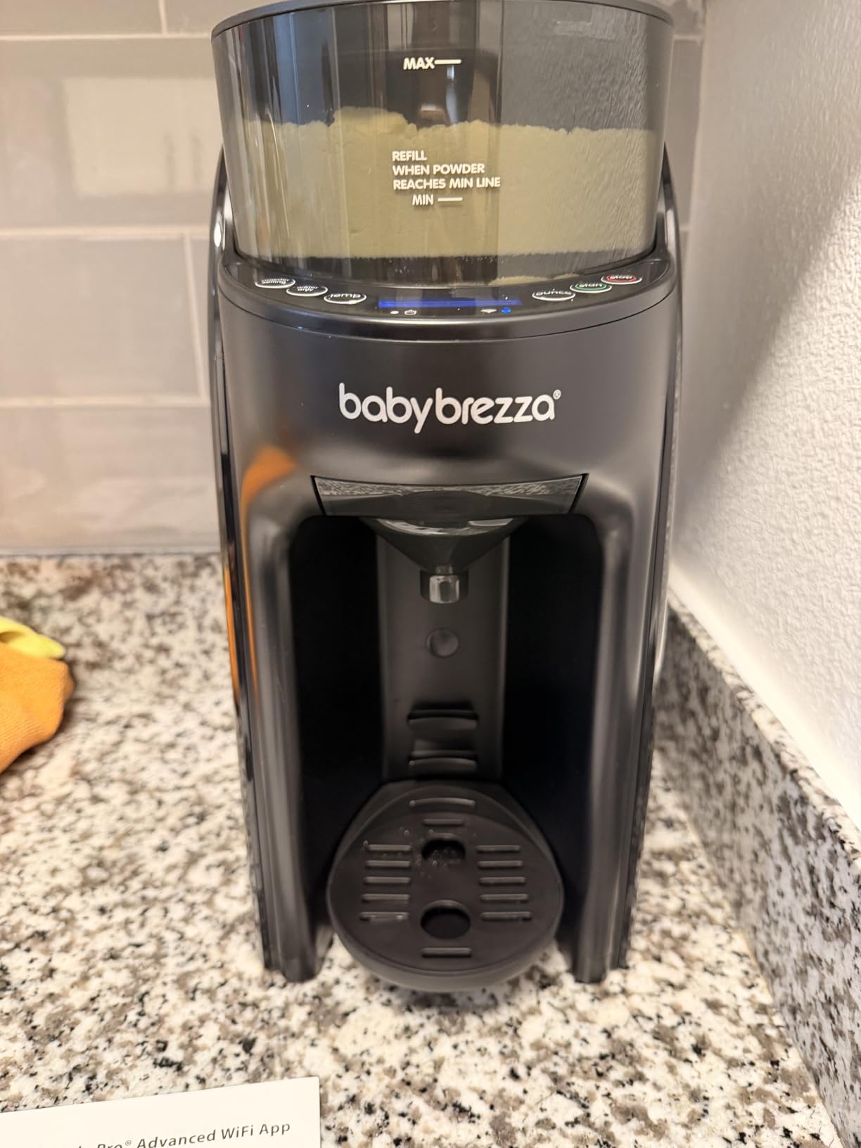 Baby Brezza Formula Pro Advanced WiFi Formula Dispenser - Automatically Mix a Warm Formula Bottle From Your Phone Instantly, Black customer photo 1