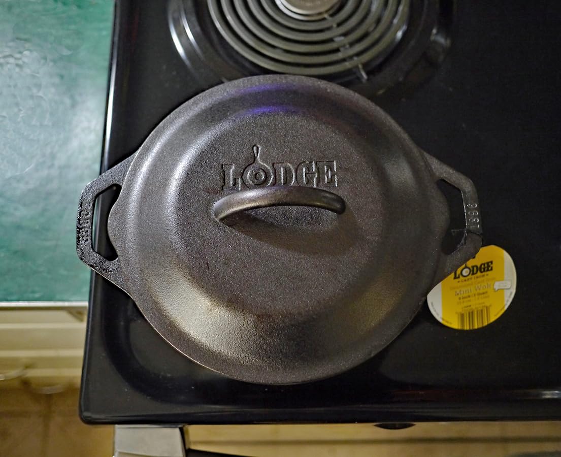 Lodge 14 Inch Cast Iron Wok with Dual Loop Handles - PFAS FREE Pre-Seasoned Family Size Stir Fry Pan - Stovetop & Oven Safe Heavy Duty High-Heat Retention Wok - Made in USA customer photo 2