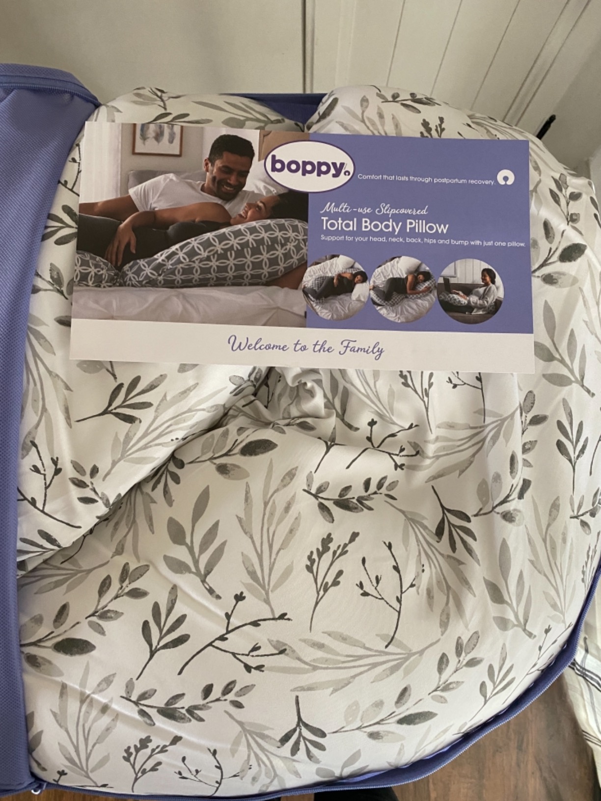 Boppy Total Body Pregnancy Pillow with Organic Cotton, Easy-on Removable Cover in Biscuit for Full-Body Support, Body Pillow for Pregnancy and Postpartum Positioning customer photo 2