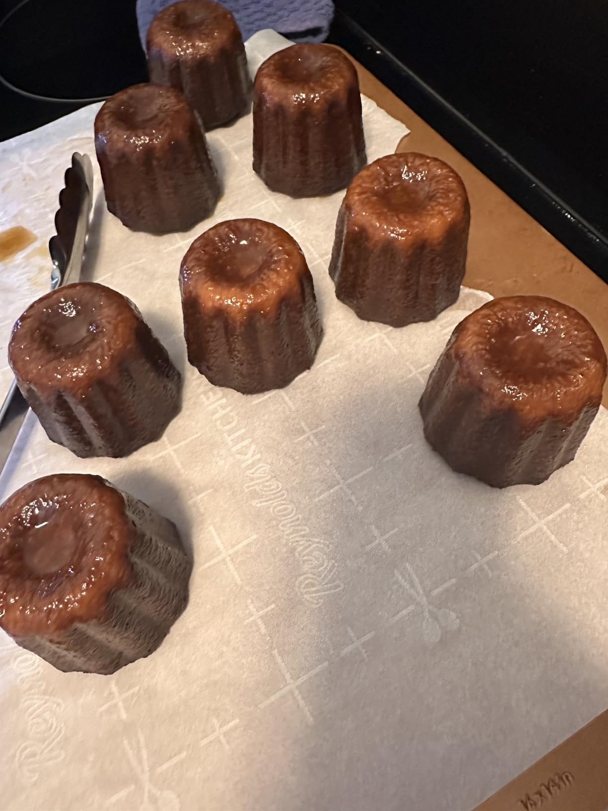 Carbon Steel 12-Cavity Non-Stick Canele Mold Cake Pan, Gold customer photo 2