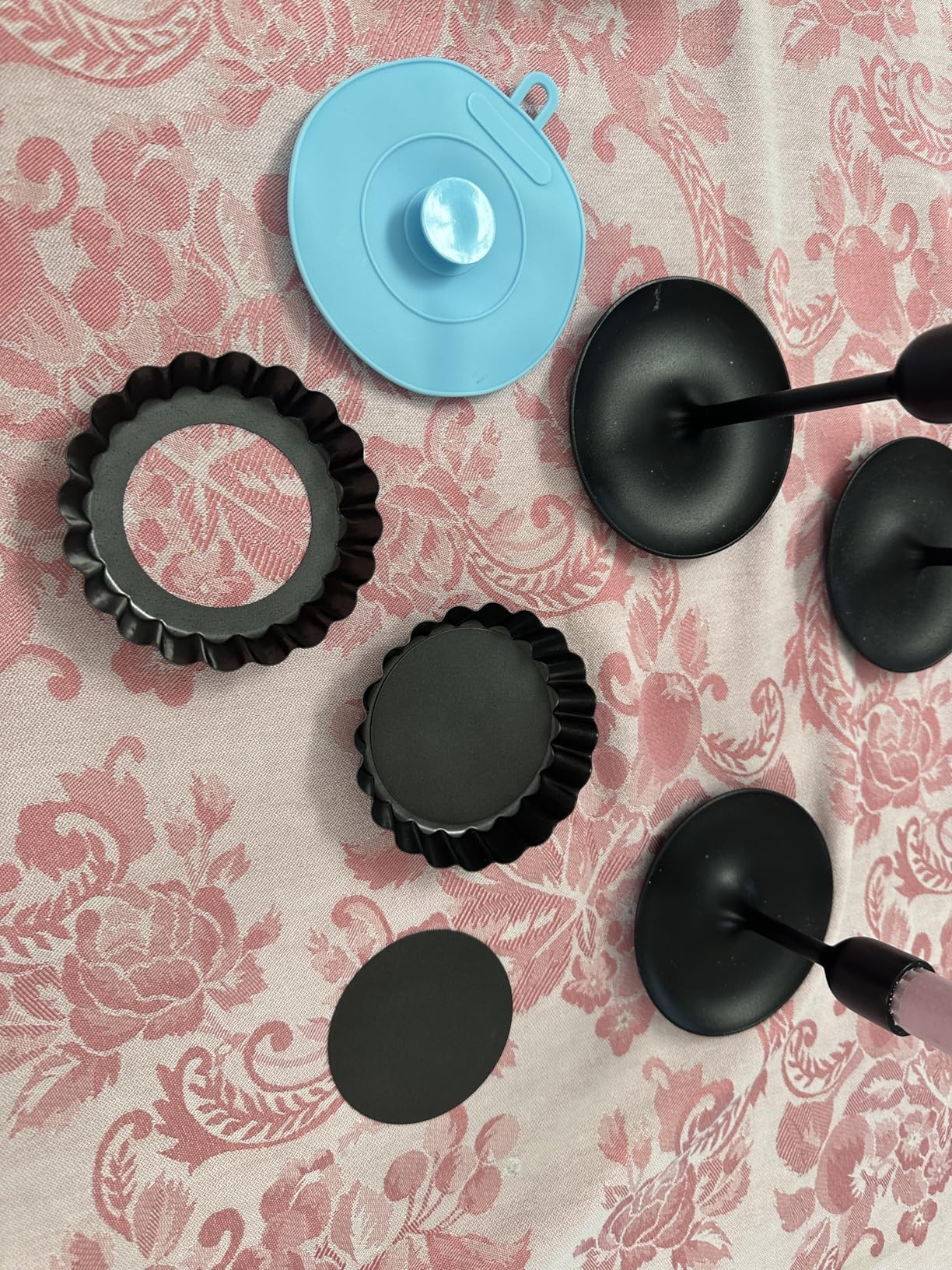 Mini Tart Pans with Removable Bottom 4 inch Set of 10, Non-stick Round Quiche Pan Heavy Duty Carbon Steel for Mousse Cakes, Christmas Dessert Baking with Silicone Scrubber customer photo 2