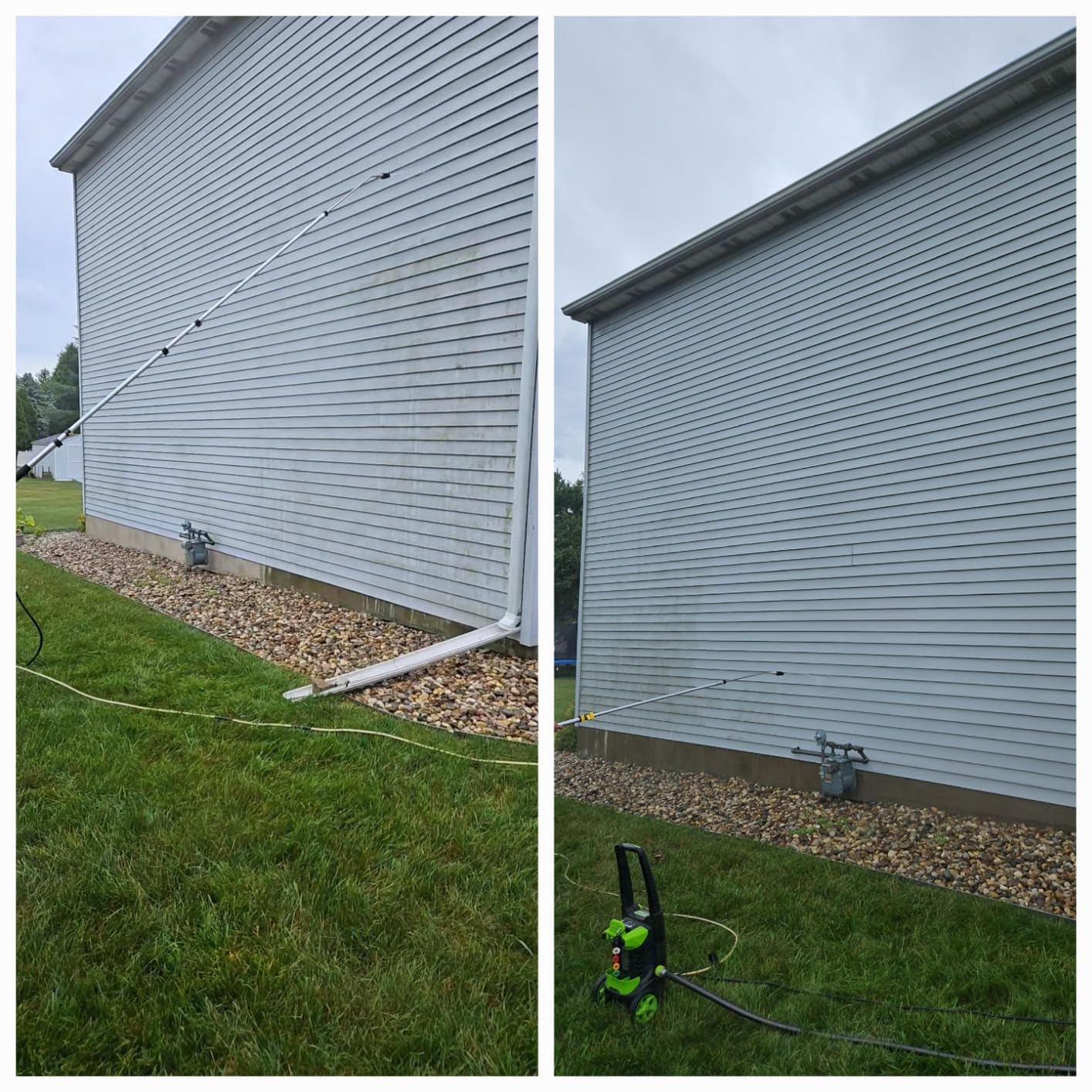 janz Aluminum 24 FT Telescoping Pressure Washer Wand with Extension Wand, Gutter Cleaner Attachment, 5 Spray Nozzle Tips, 2 Hose Inlet Adapters and Support Harness customer photo 2