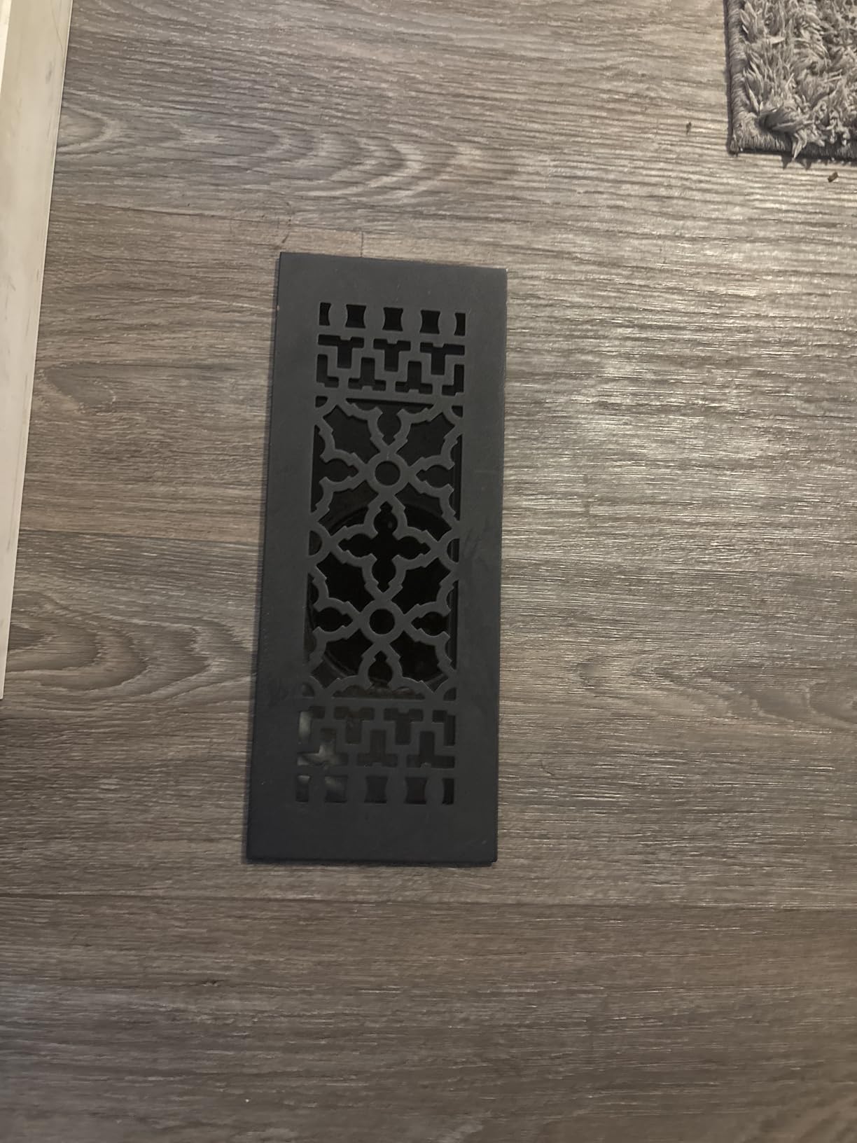 Reggio Register 4x12 Basketweave Pattern Floor Vent Cover, Oil-Rubbed Bronze Steel Rust-Resistant Metal Grille for Floors, Featuring an Underside Lip, Without Mounting Holes, Made in The USA customer photo 1