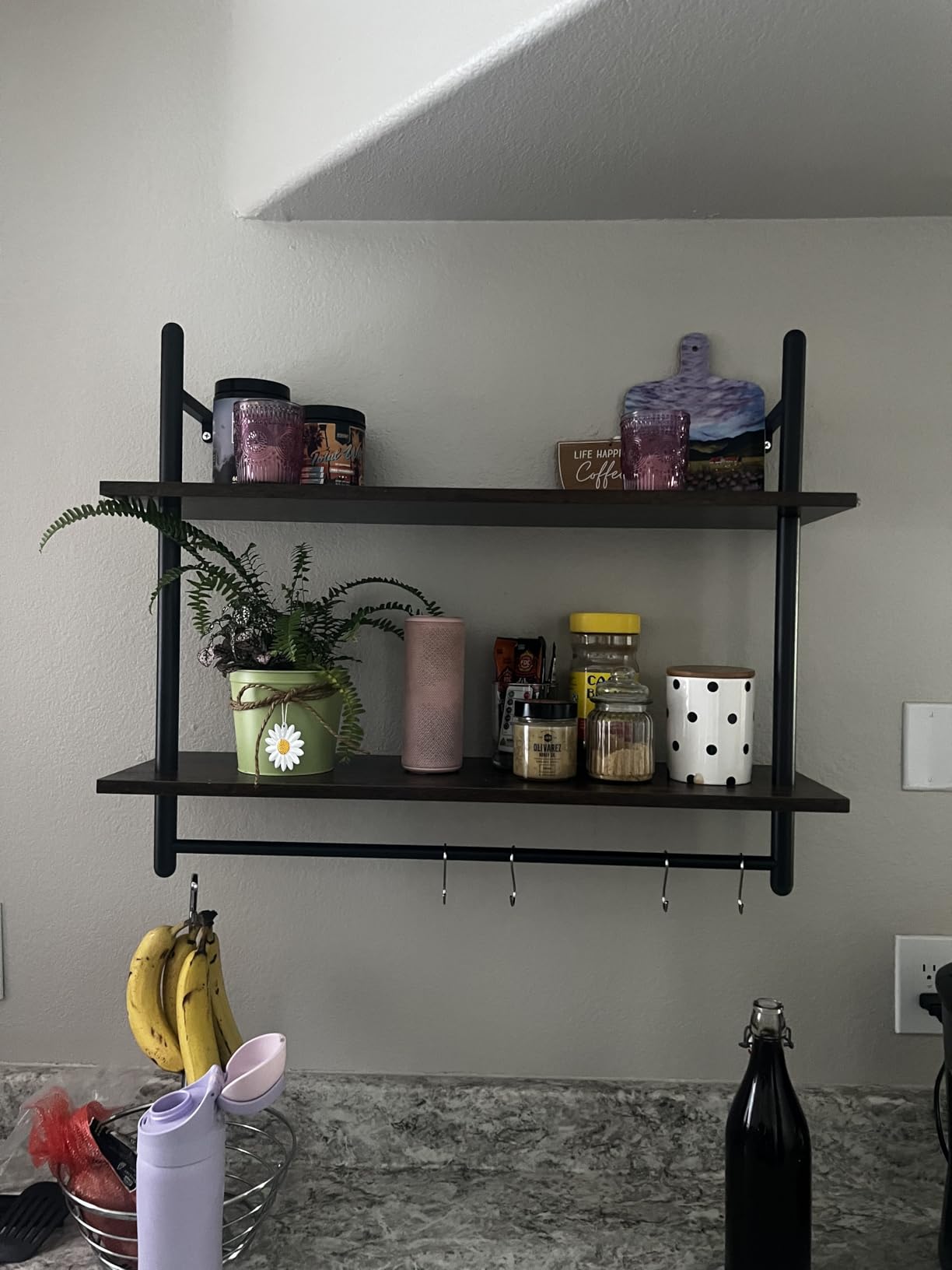 Bestier Pipe Shelf Industrial Floating Shelving 31
