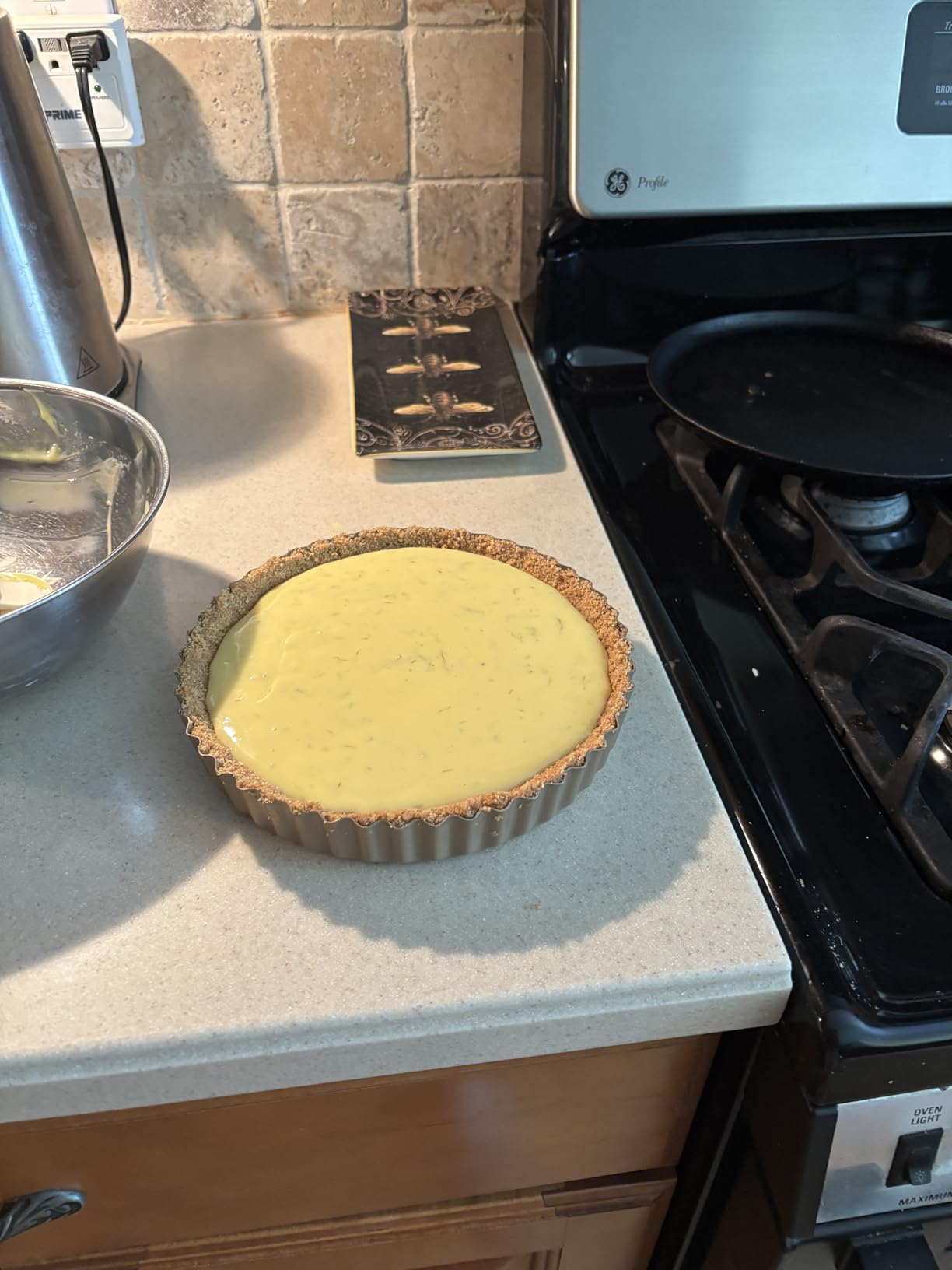 10-Inch Round Tart Pan with Loose Removable Bottom, Non-Stick Carbon Steel Quiche Pan for Oven Baking (Champagne Gold) customer photo 2