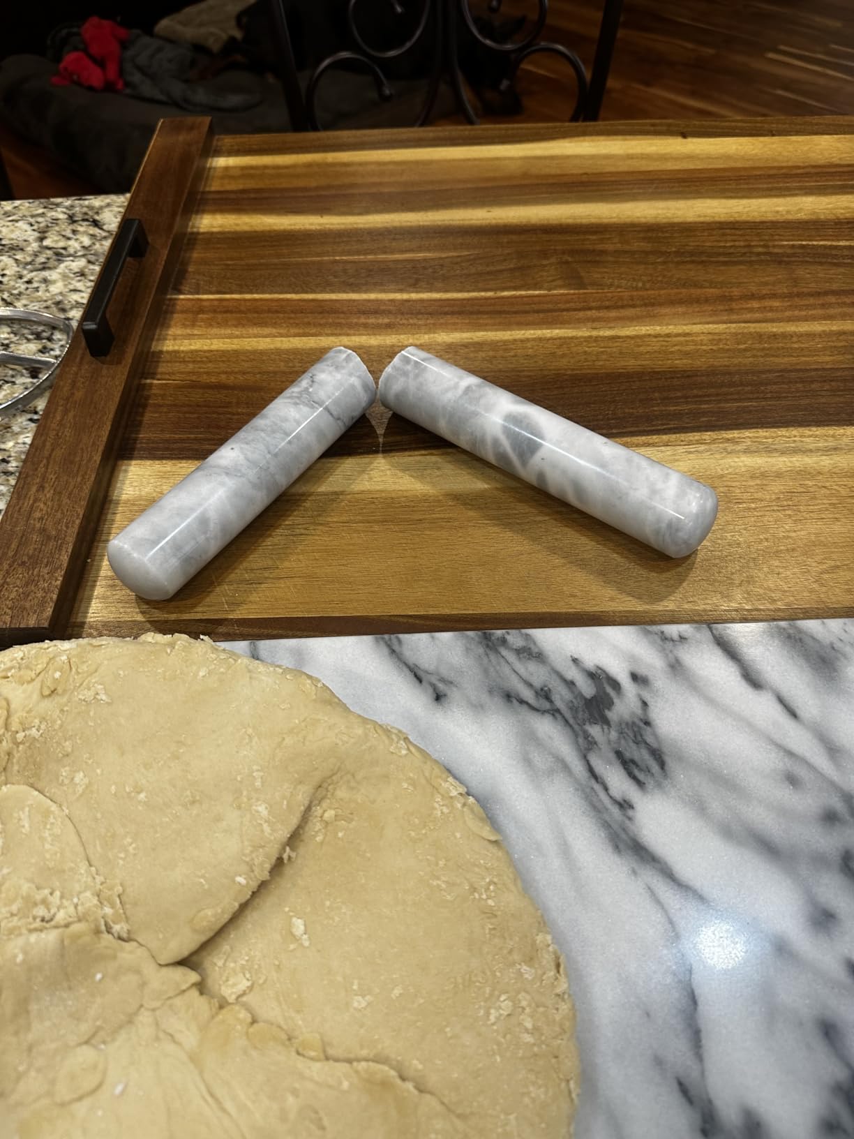 Marble Rolling Pin with Stand, 15.7