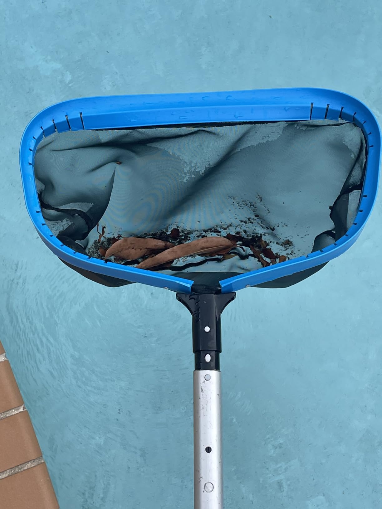 Pool Skimmer Net for Pool Cleaning, Heavy Duty Pool Net Skimmer with Fine Mesh & Deep Bag, Aluminum Frame Pool Leaf Net for Above Ground & In-Ground Pools, Pond Cleaning Leaf Rake Net (No Pole) customer photo 1