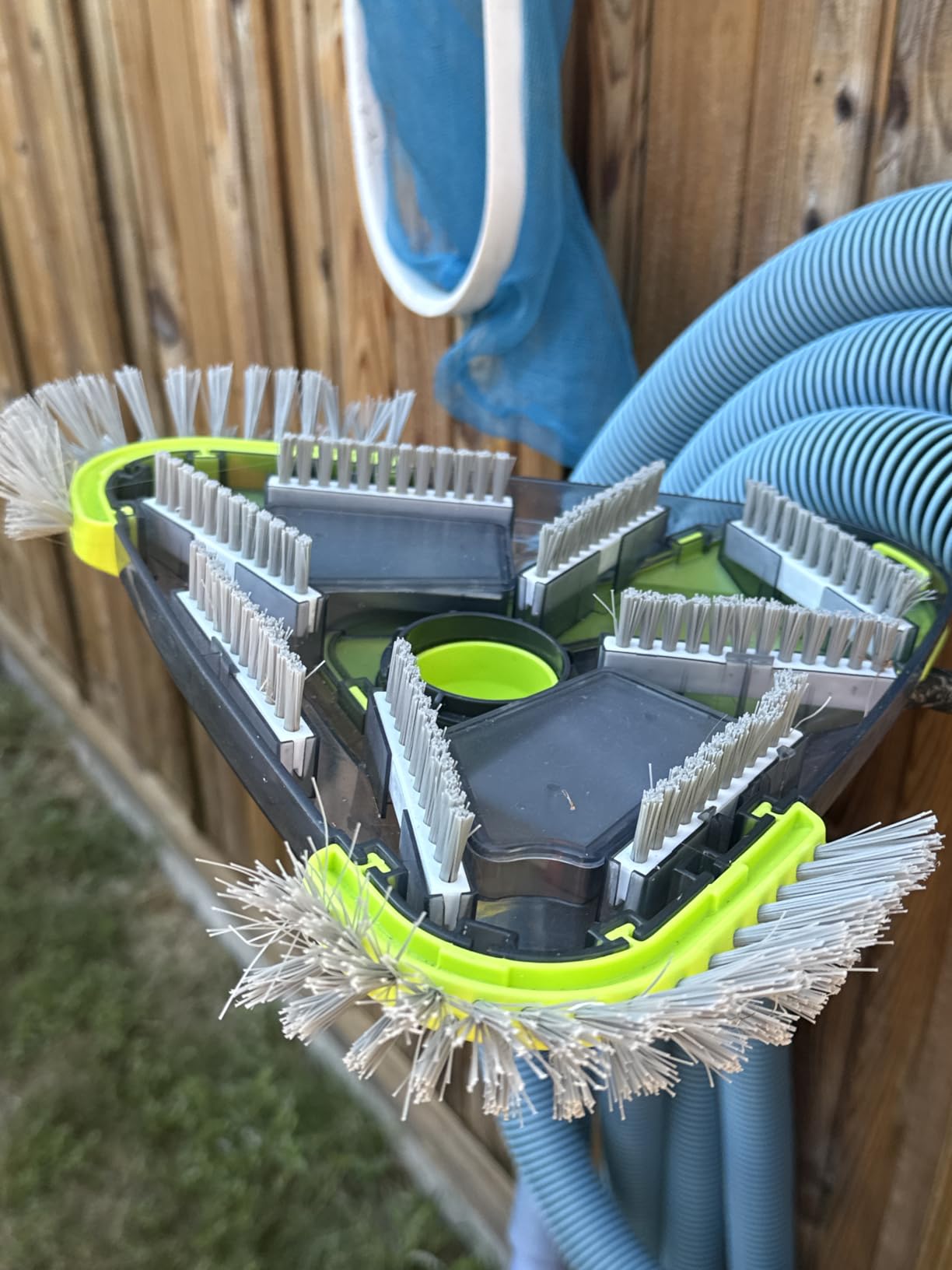 Sepetrel Upgrade Pool Vacuum Head with Side Brush & Universal Rotatable Hose Adapter, Weighted Triangular Shape (Safe for Vinyl Liner Pool) customer photo 1