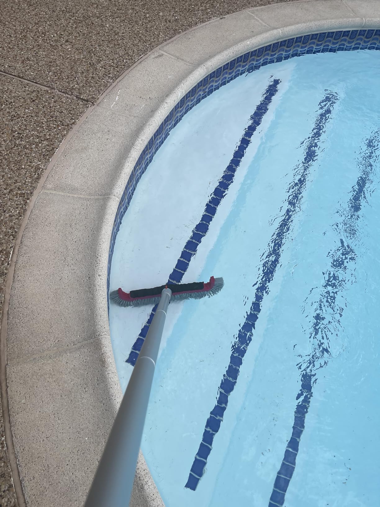 Swimming Pool Brush with Pole - 17.5
