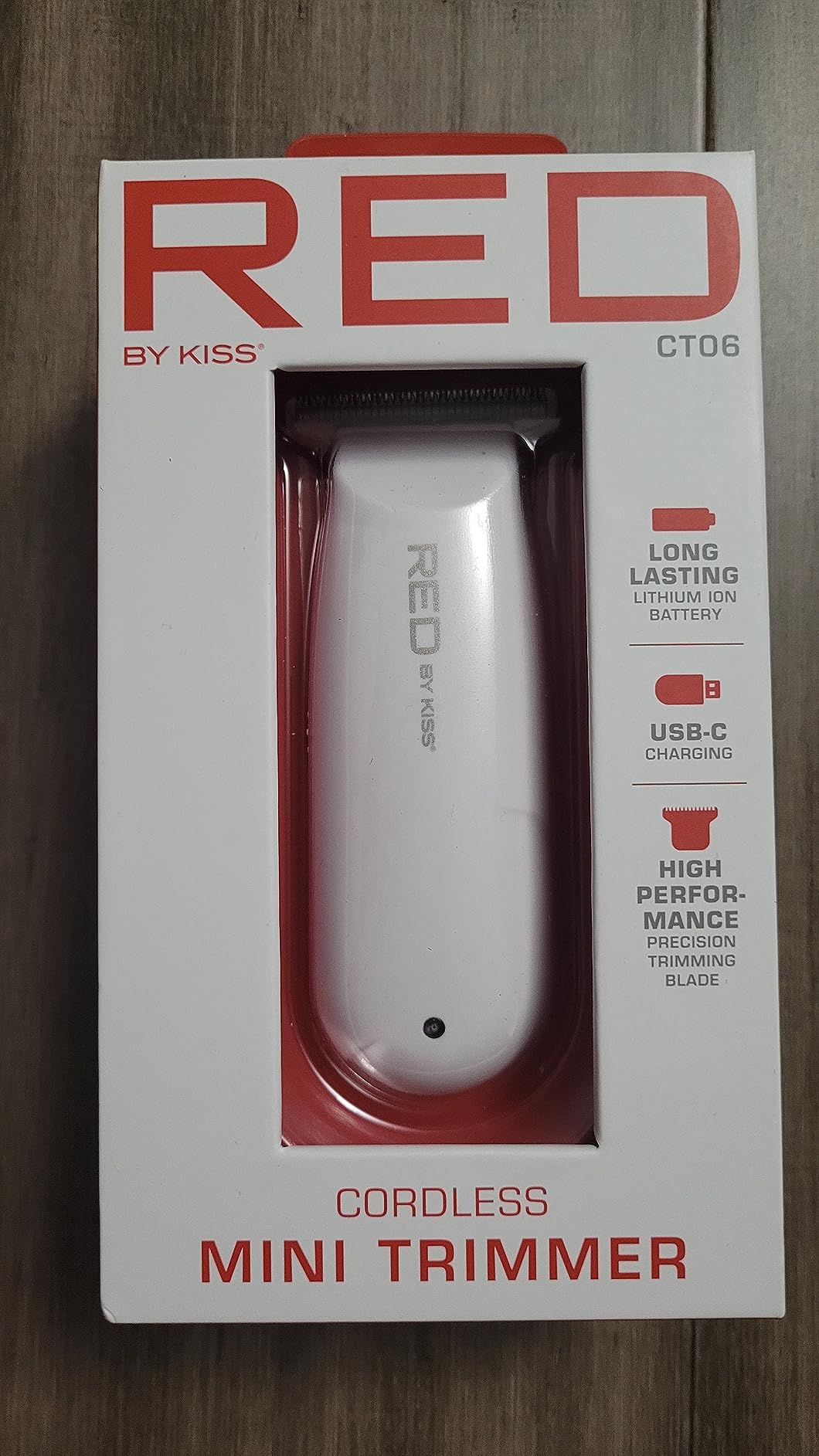 Red by Kiss Hair Clipper, Mini Cordless Hair Trimmer, Long Lasting Hair Cutting Kit, USB-C Rechargeable Haircut Beard Trimming Clippers for Men Women Kids, Portable Grooming Kit (White) customer photo 1