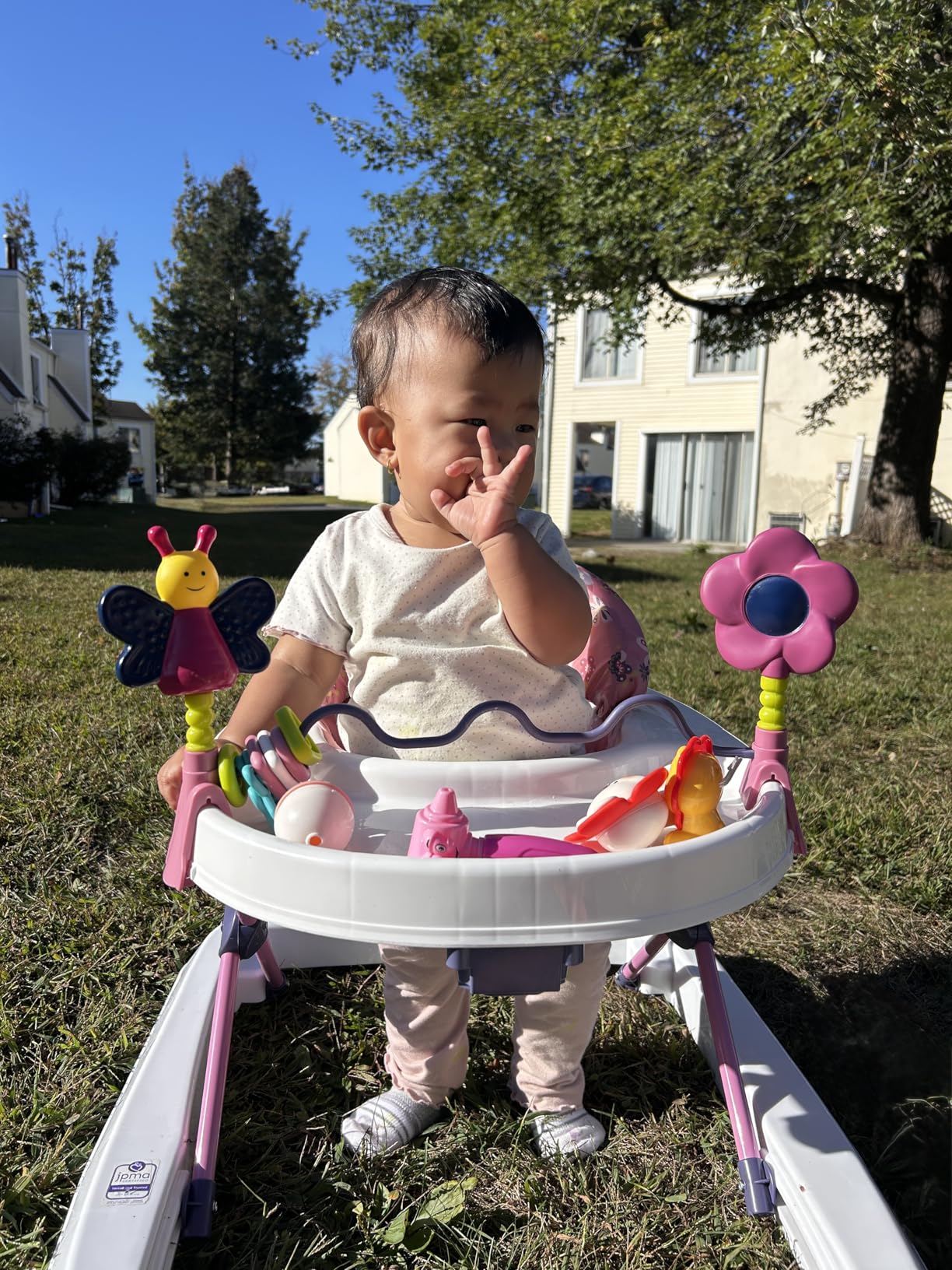 Smart Steps Trend Activity Walker and Entertainer with Removeable Toys, Large Tray, Cup Holder, Adjustable Height and Flat Fold Frame, Ages 6 Months +, Space Walk Navy customer photo 1