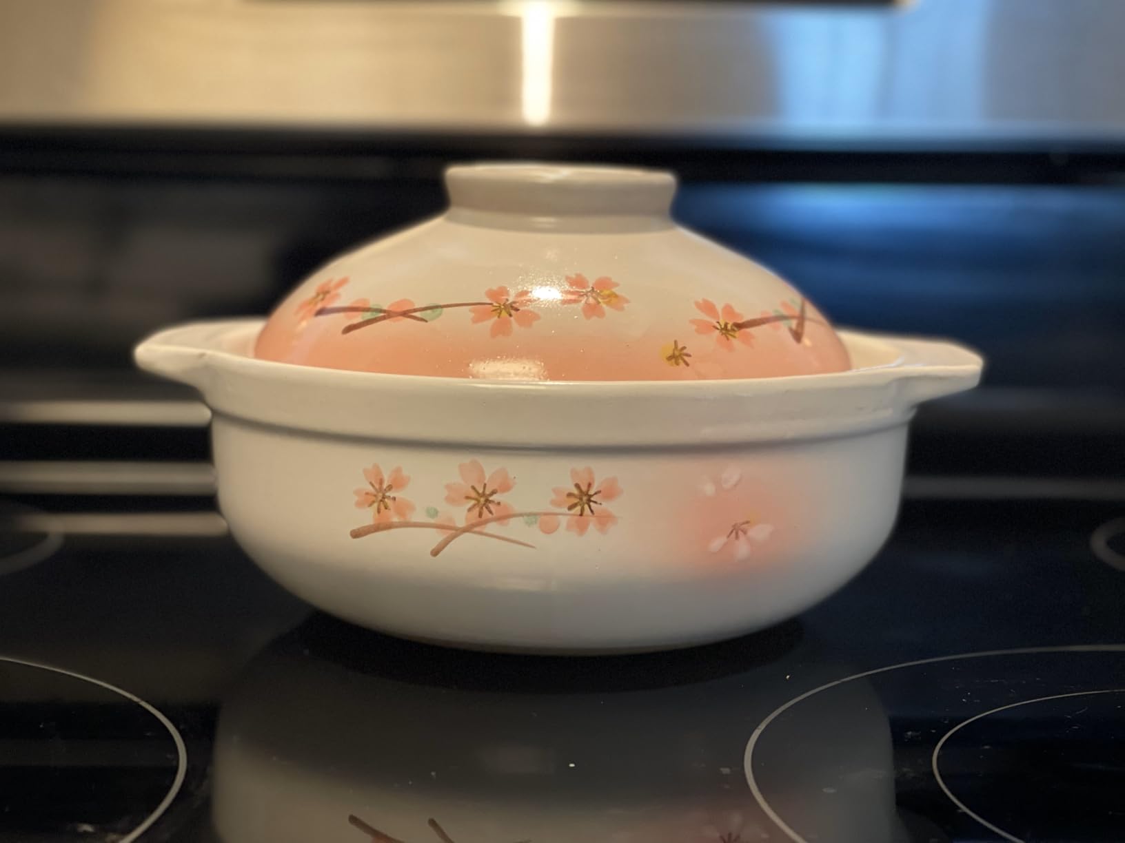 JapanBargain, Clay Pot for Cooking Japanese Donabe Hot Pot Casserole Korean Earthenware Pot with Lid, Serving 3-4 People, 9.25 inch customer photo 2