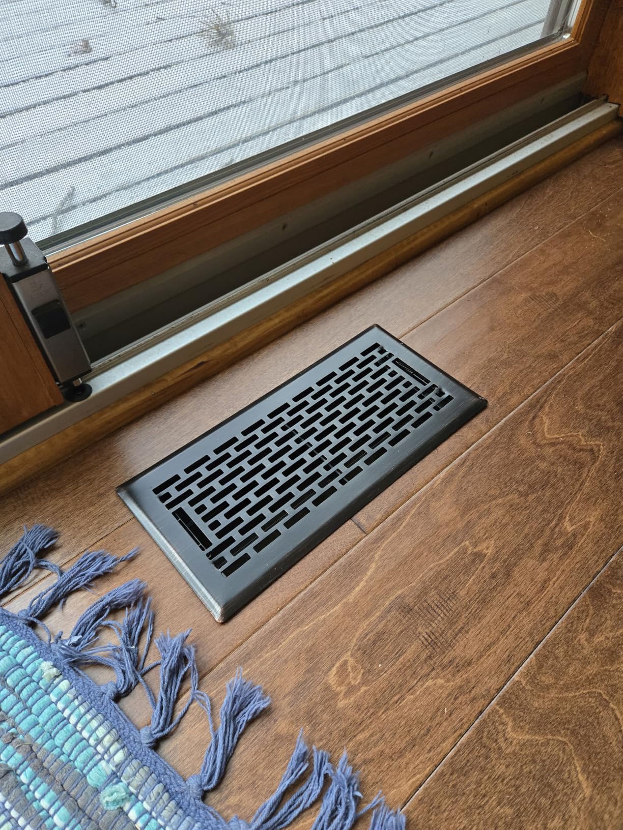 4x10 Inches 2 Pack Heavy Duty Walkable Floor Register - Easy Adjust Air Supply Lever Decorative Floor Vent Covers - Boston Design Vent Covers for Home - Antique Brass customer photo 1