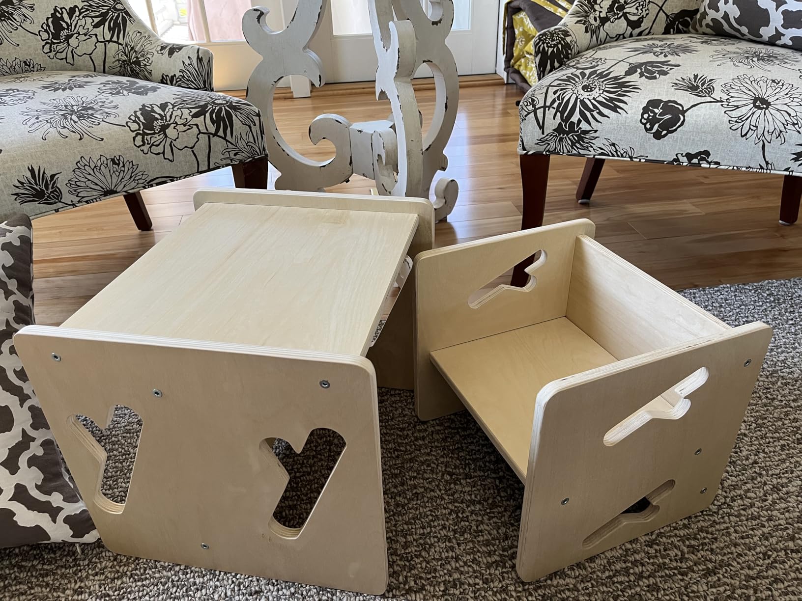 Montessori Weaning Table and Chair Solid Wooded Toddler Table and Chair Set Kids Montessori Furniture customer photo 1